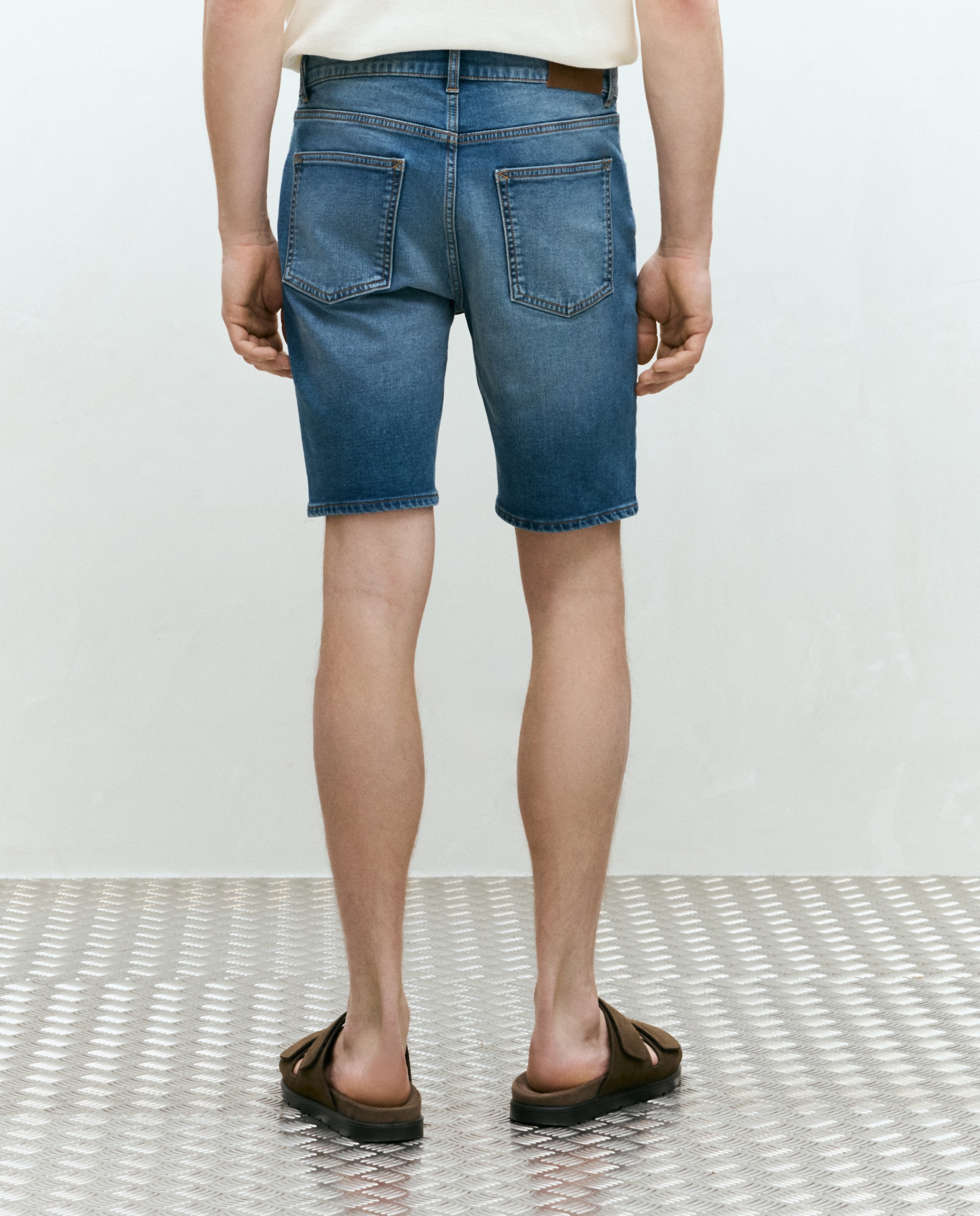 Bermudas Desportivas de Ganga Straight Azul-claro-3