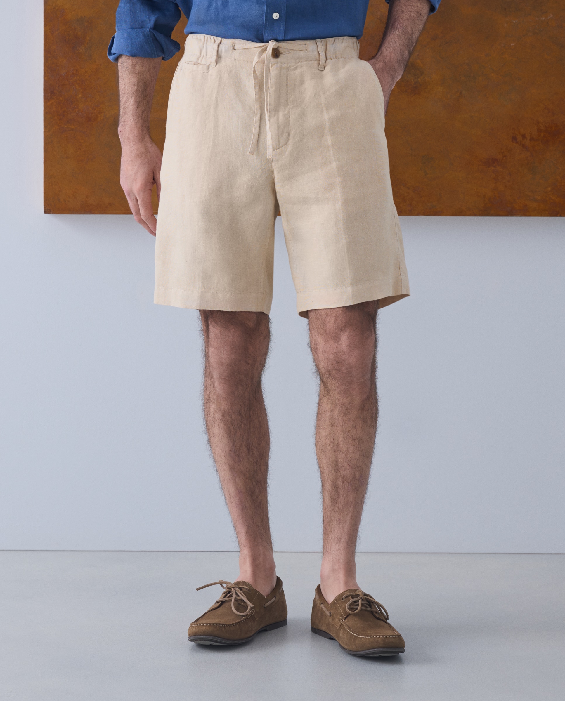 Bermudas de homem Bege-2