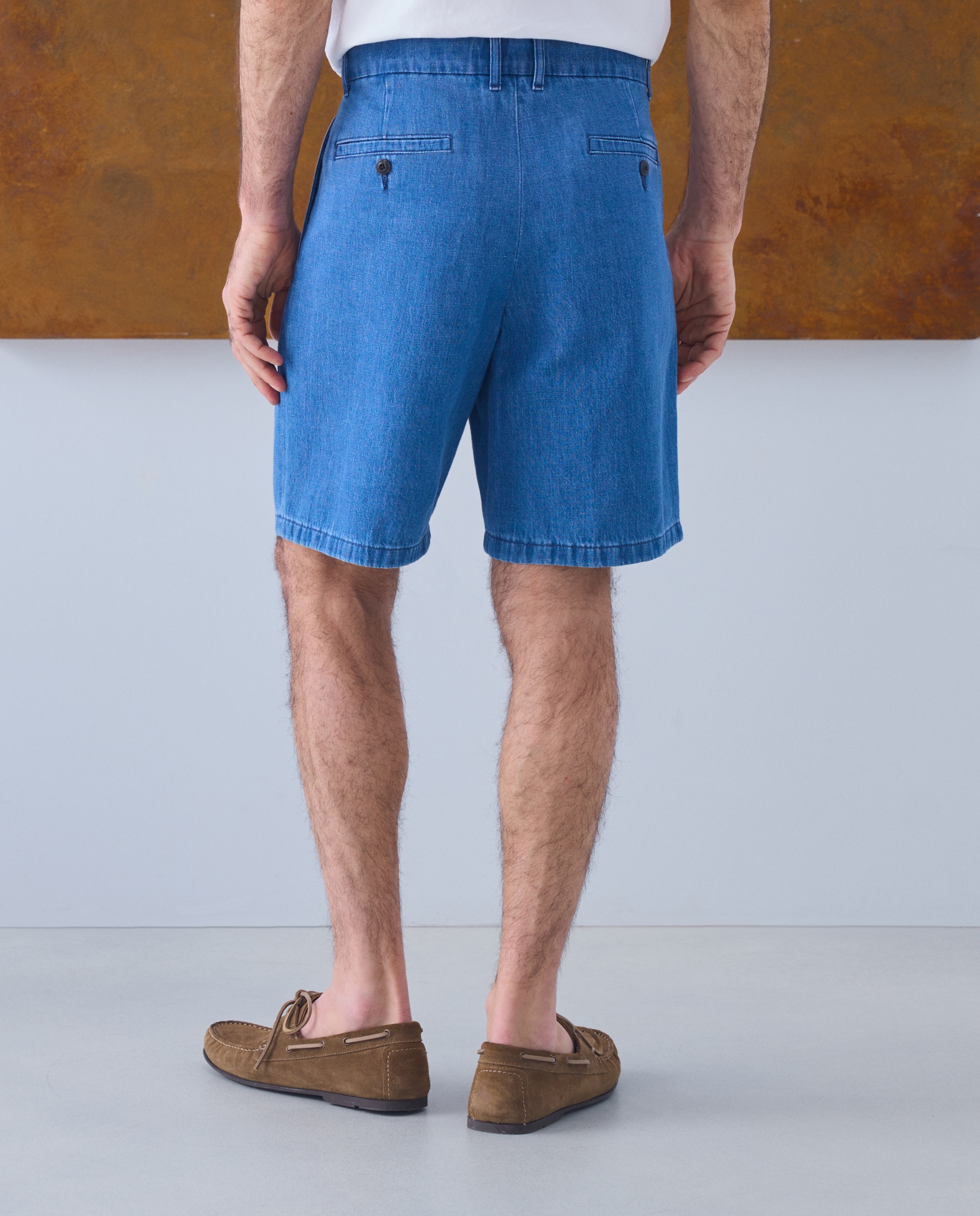 Bermudas de homem Azul-3