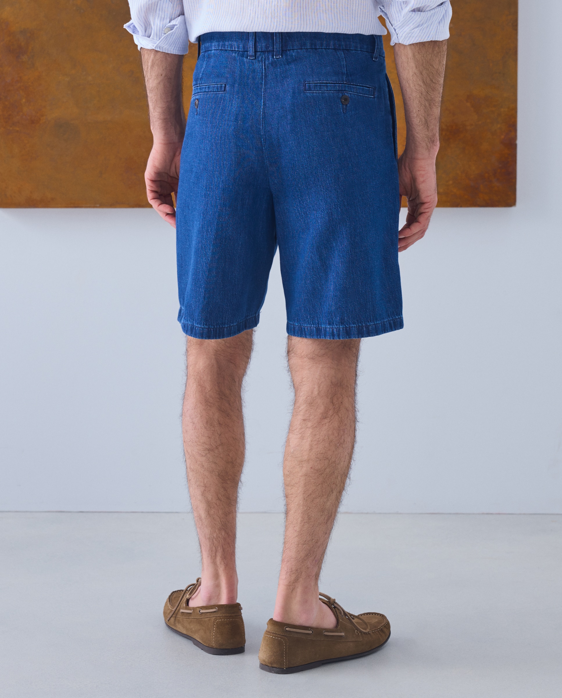 Bermudas de homem Azul-3