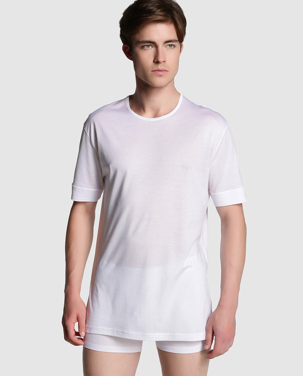 Camisola interior de homem Branco-1