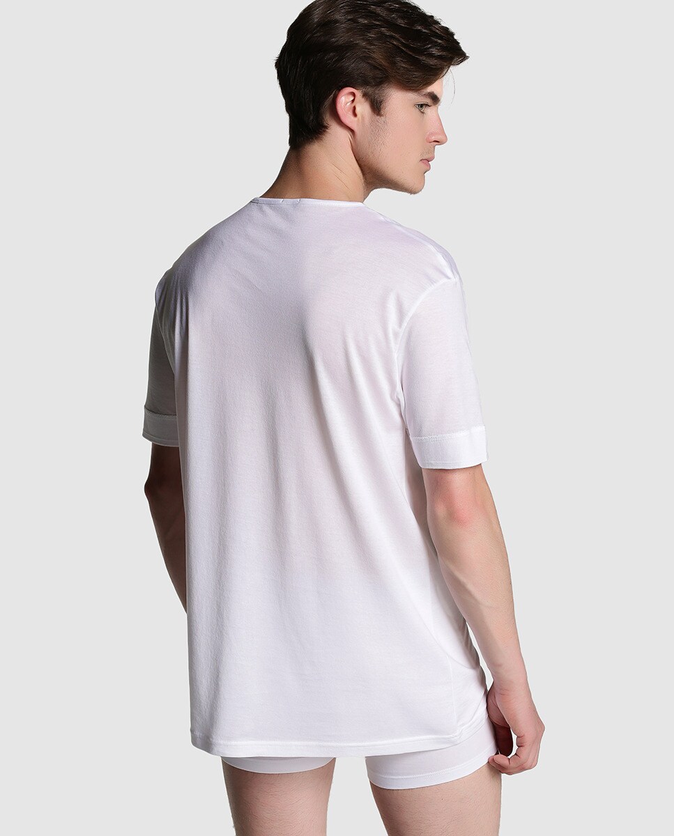 Camisola interior de homem Branco-2