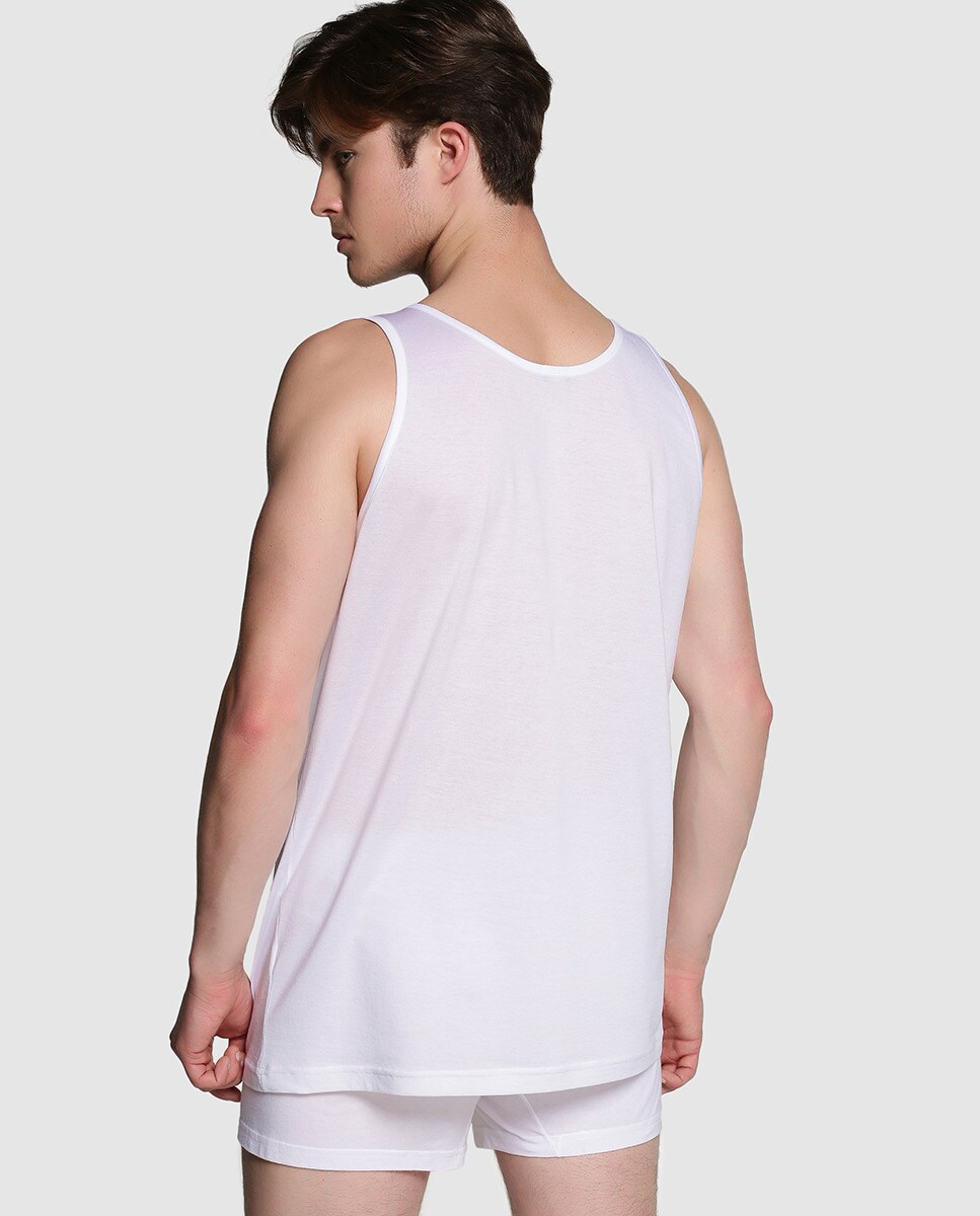 Camisola interior de homem Branco-2
