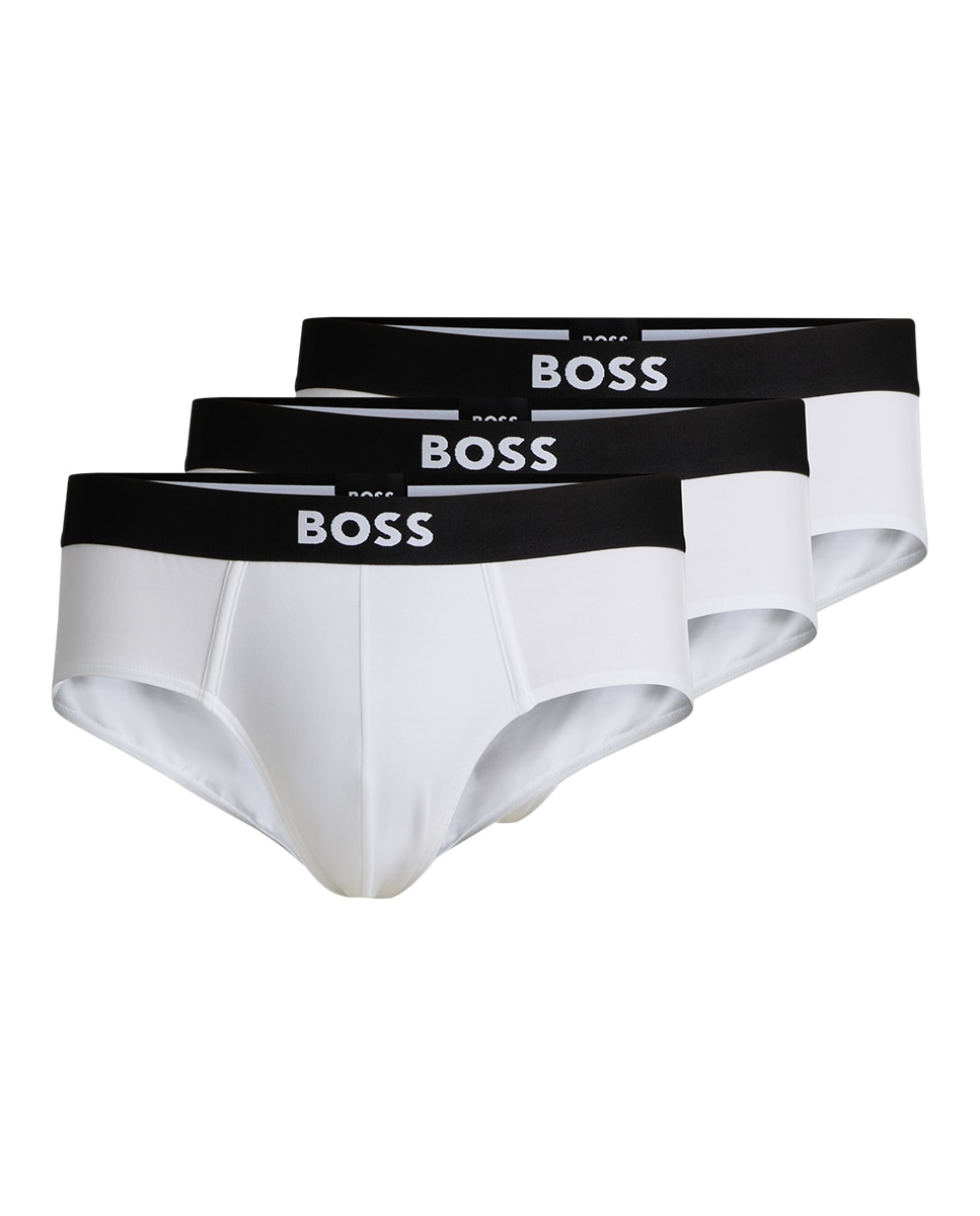 Pack de Três Slips de Algodão Branco-5