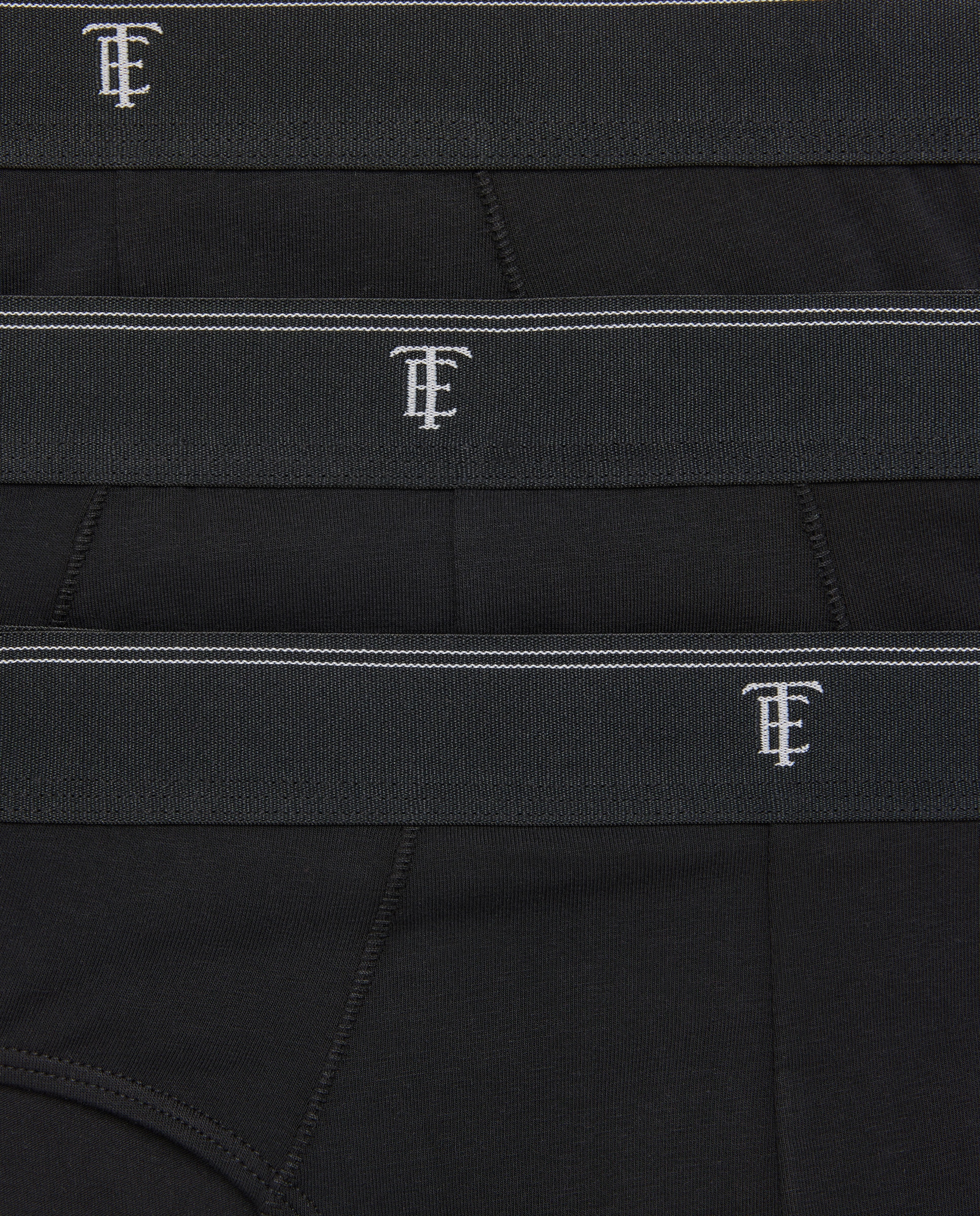 Pack de 3 Unid. de Slips Fechados em Algodão-Elastano Preto-3