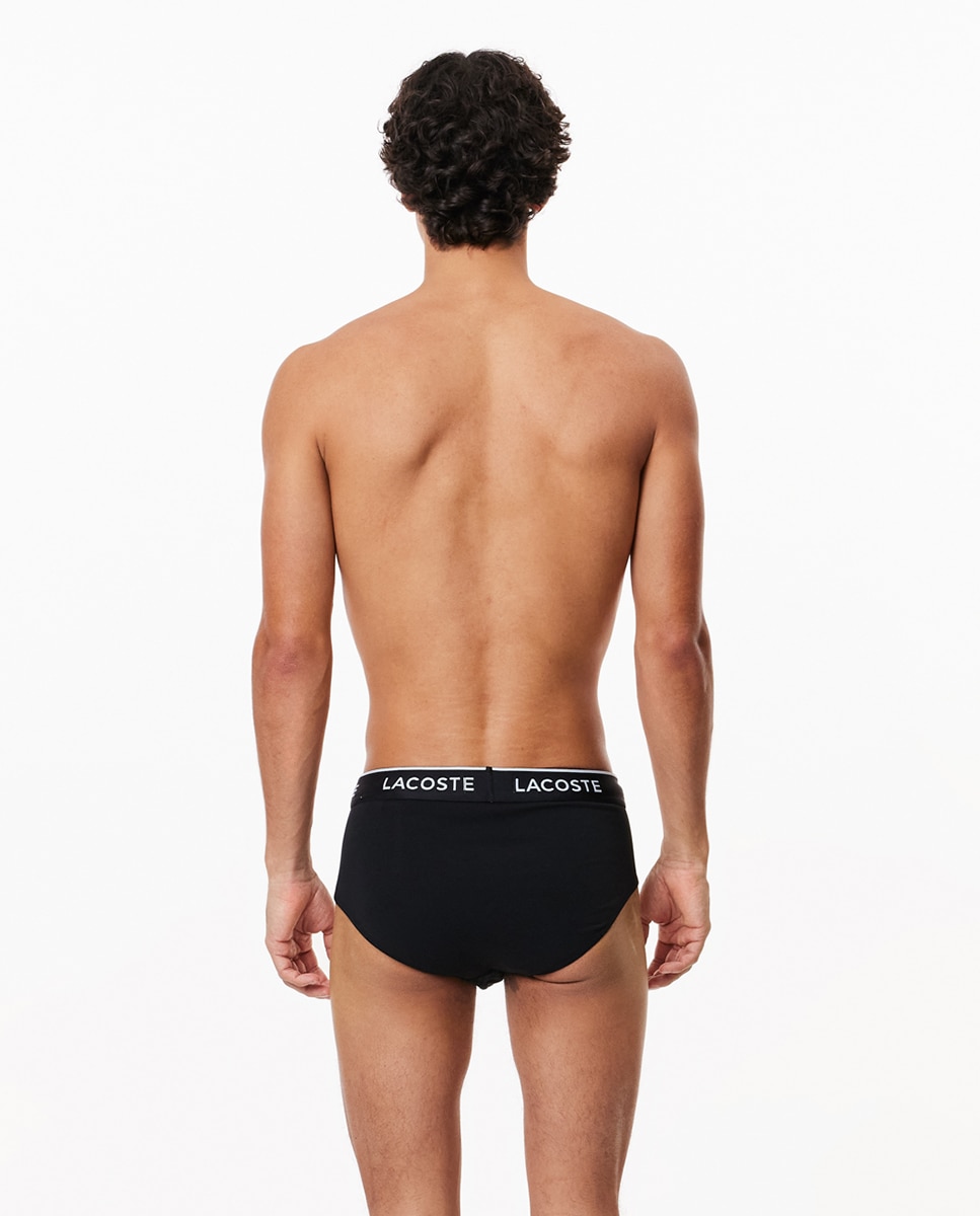 Pack de 3 Boxers de Algodão Monocromáticos com Logótipo na Cintura Multicolor-5