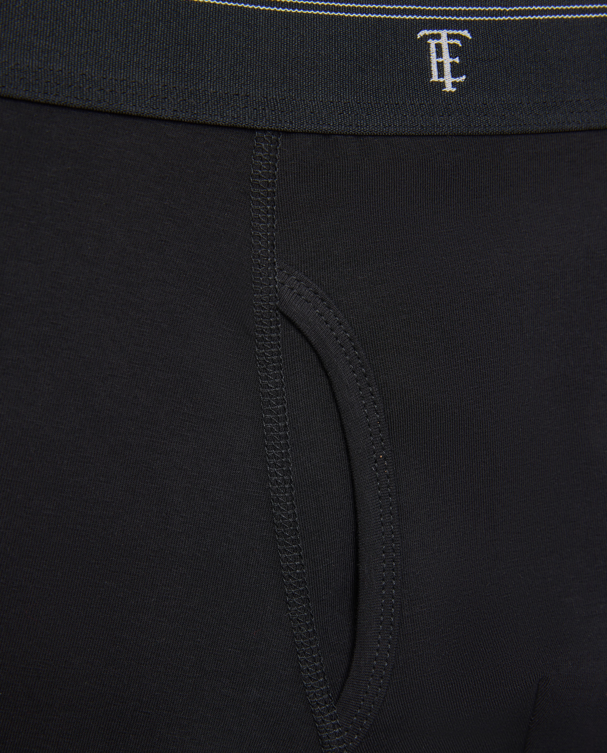 Boxers Abertos em Algodão-Elastano Preto-3