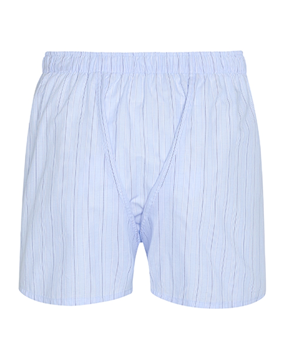 Boxers em Tecido às Riscas Azul-2