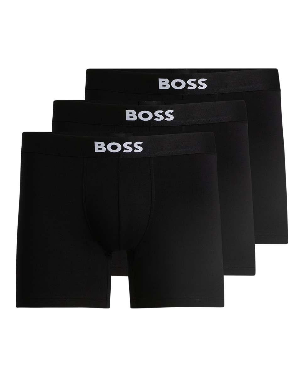Imagen 1 de Pack de tres bóxer en algodón - Boss - Negro Negro