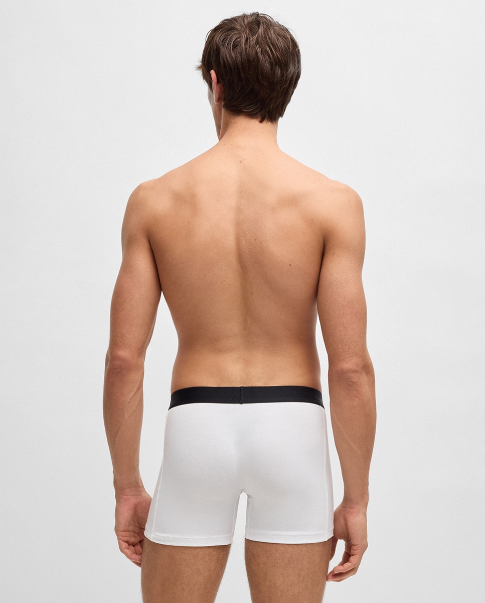 Pack de Três Boxers de Algodão Branco-3