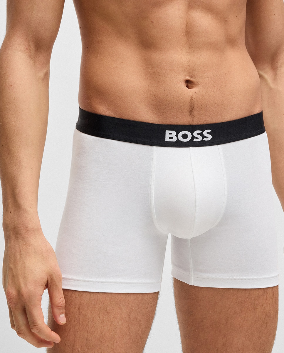 Pack de Três Boxers de Algodão Branco-4