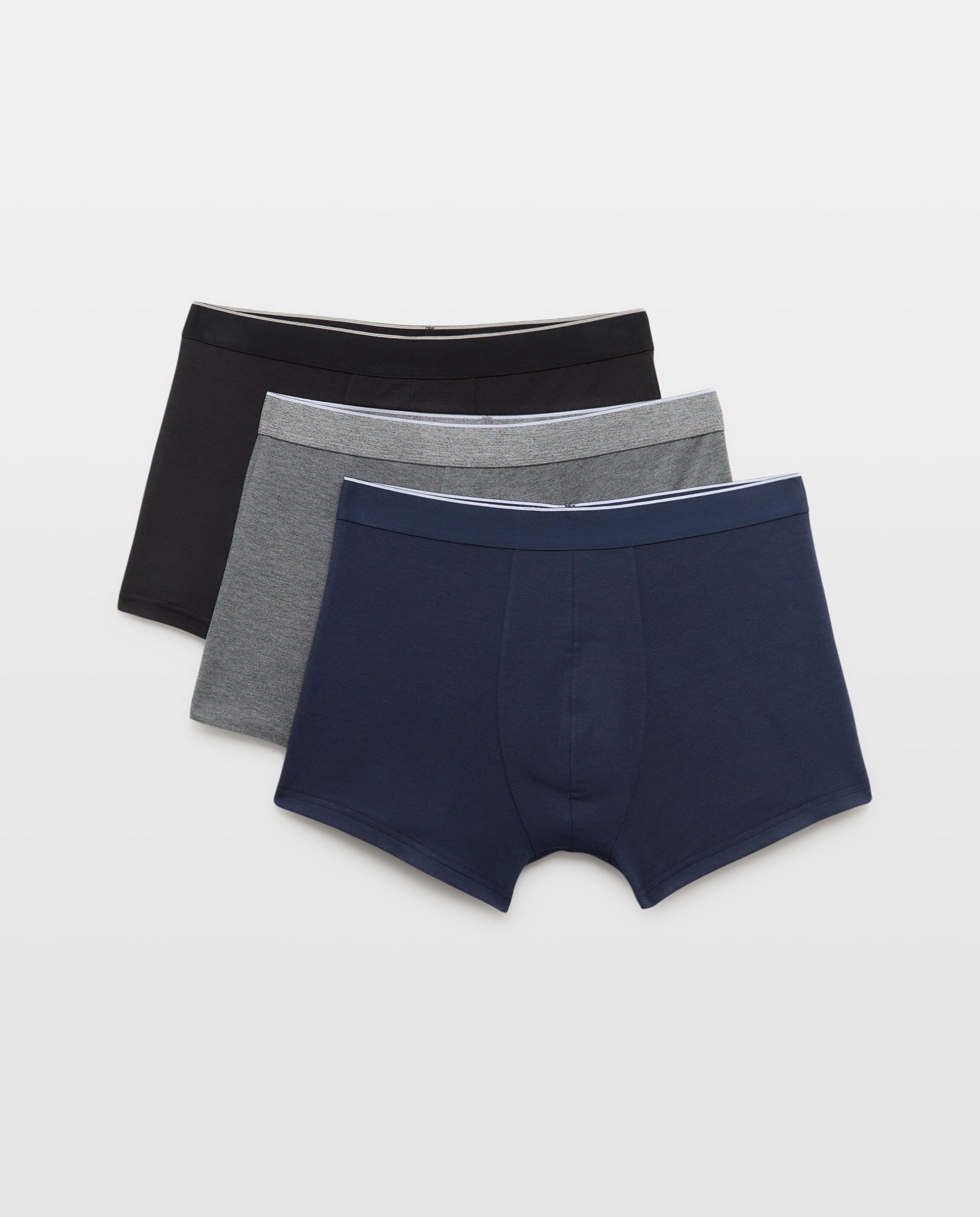 Imagen 0 de Pack de 3 bóxer de punto liso de hombre Negro