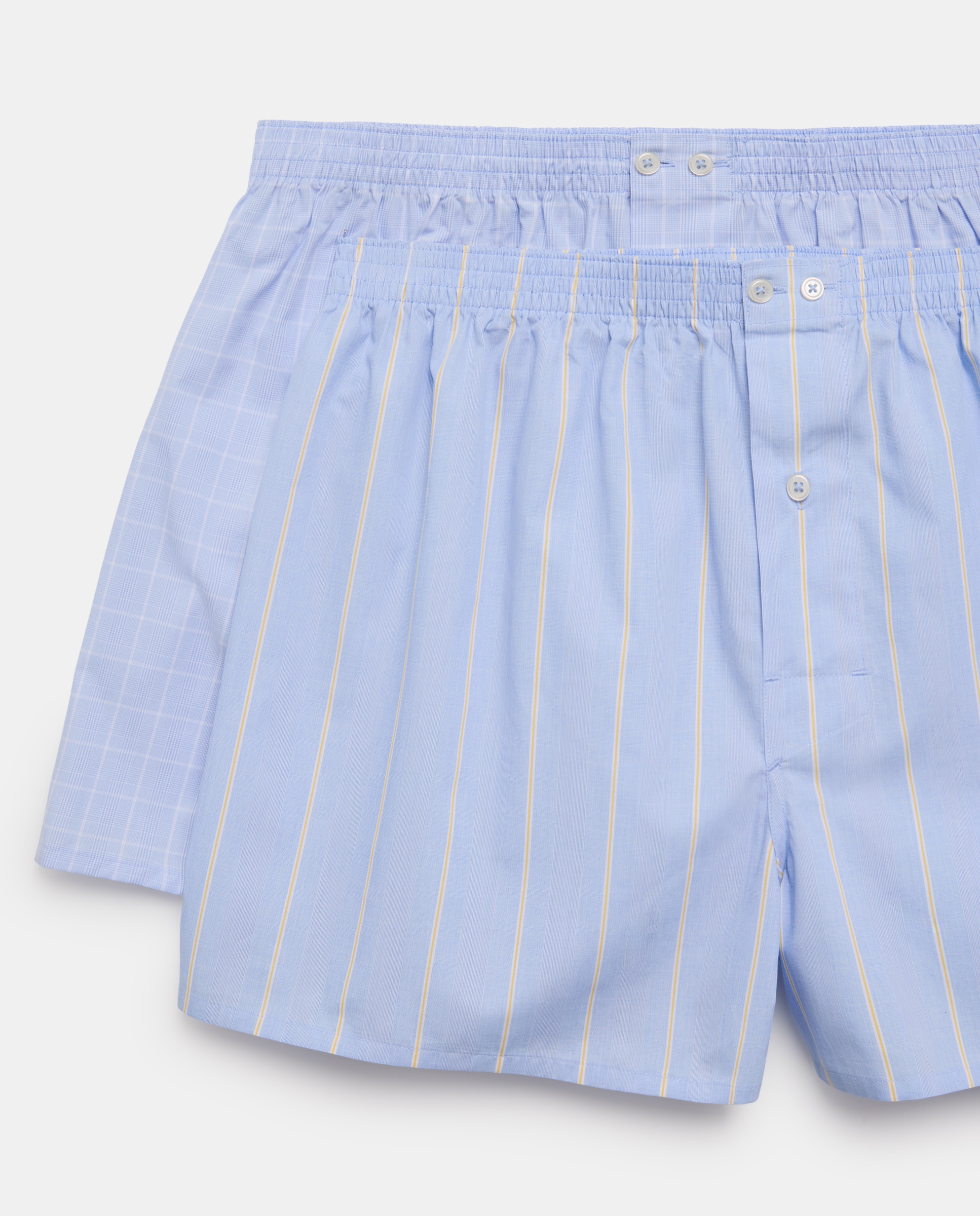 Pack de 2 Boxers de Tecido Estampados Azul-claro-3