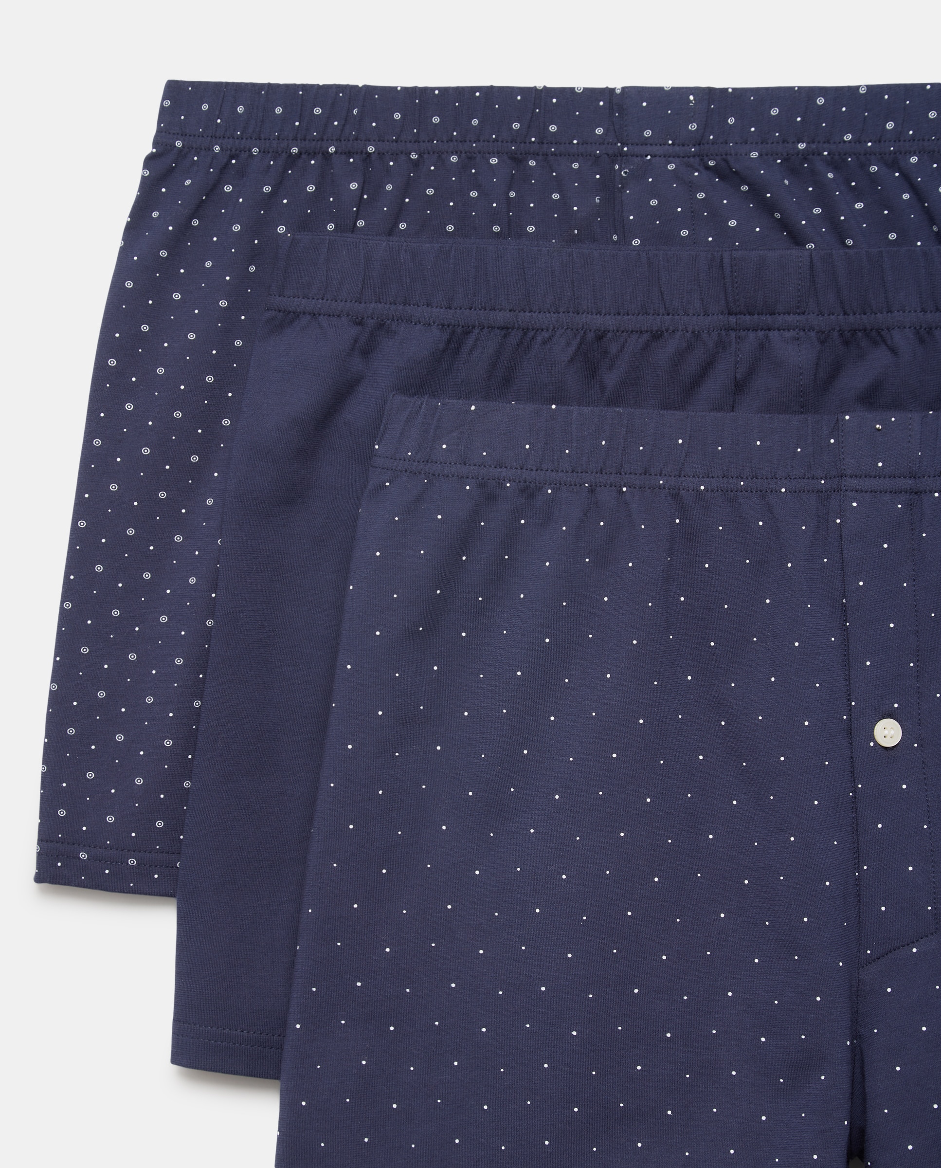 Pack de 3 Boxers de Malha Estampados Azul-marinho-3
