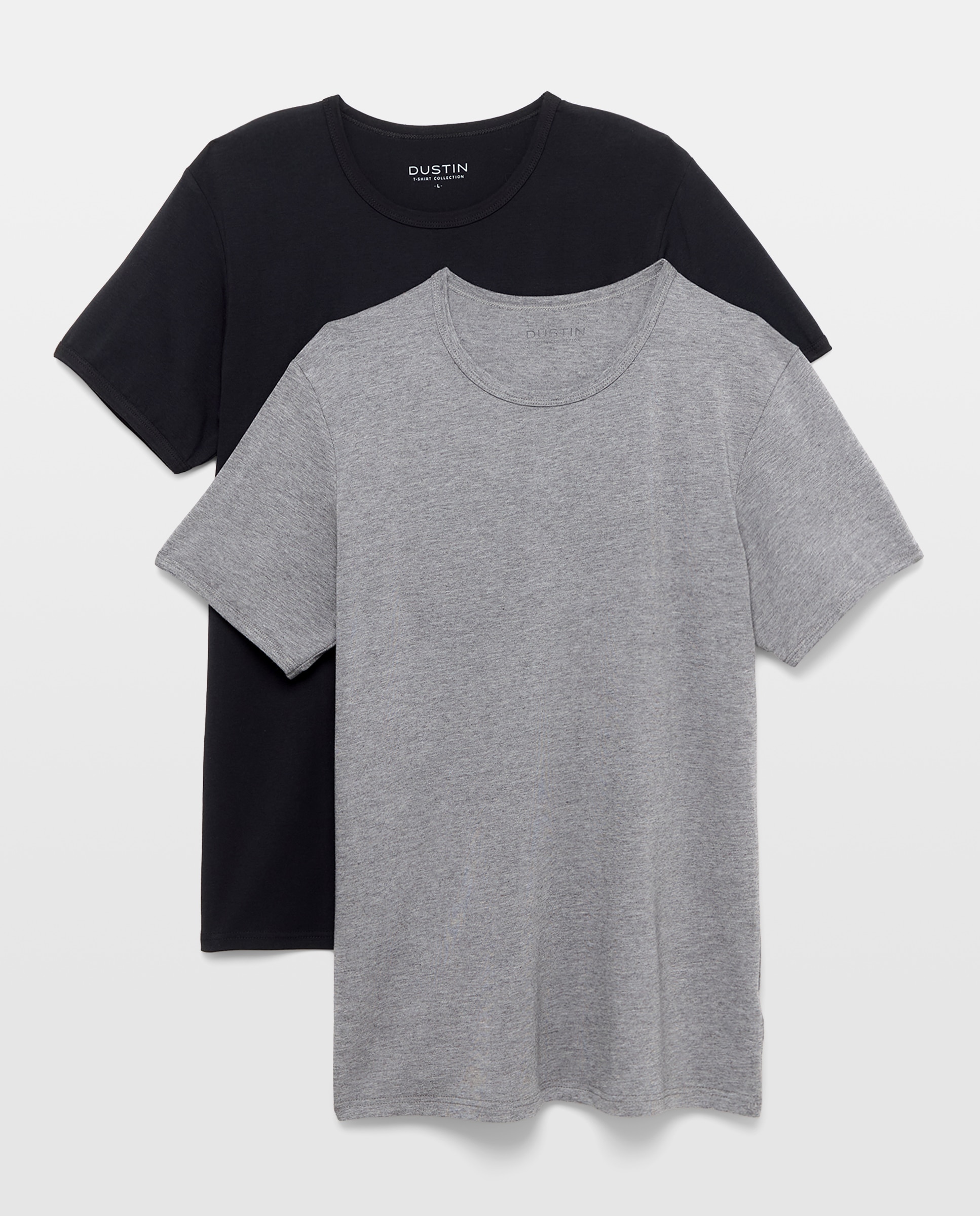 Imagen 1 de Pack de 2 camisetas interiores lisas hombre - Dustin - Negro Negro