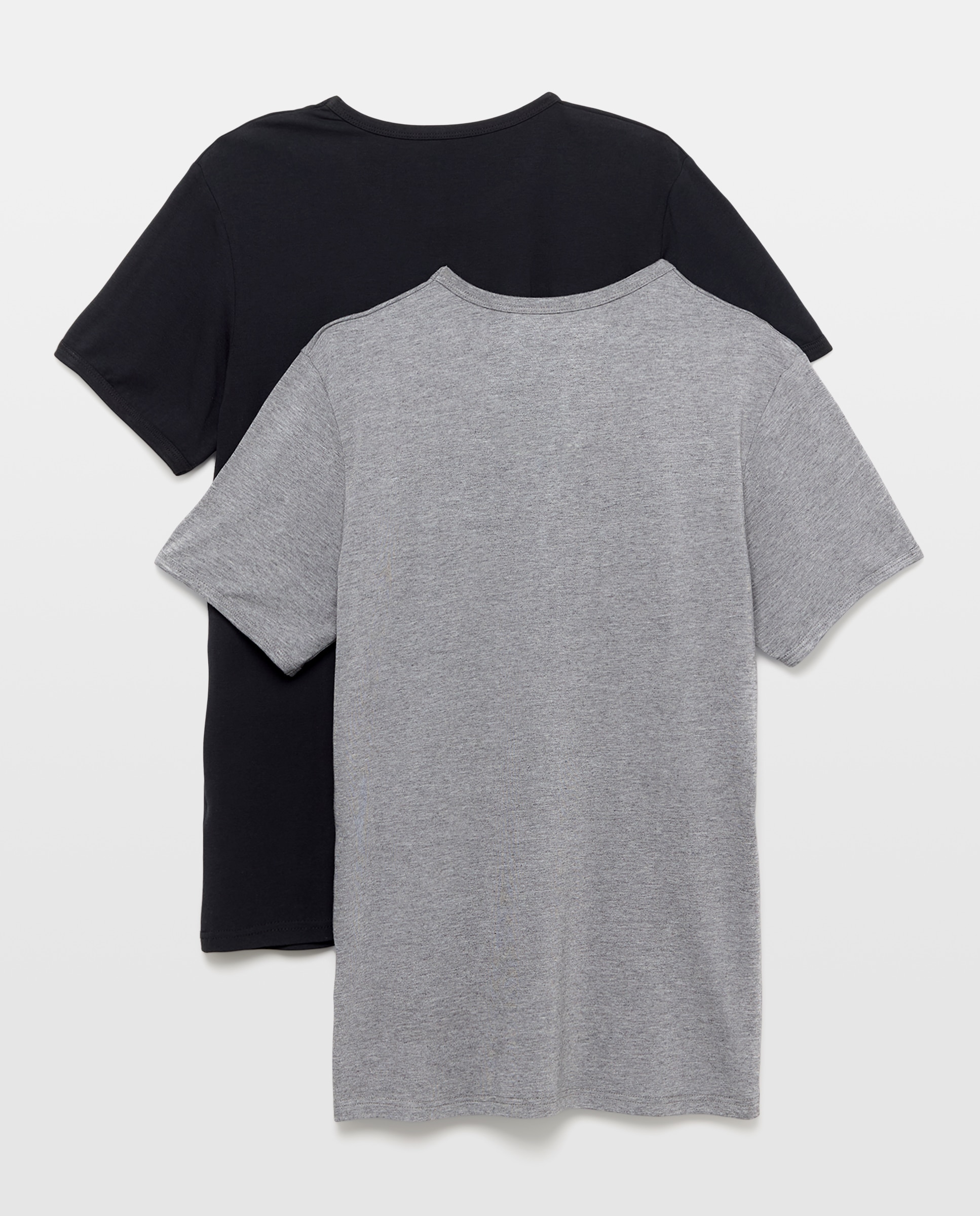 Imagen 2 de Pack de 2 camisetas interiores lisas hombre - Dustin - Negro Negro
