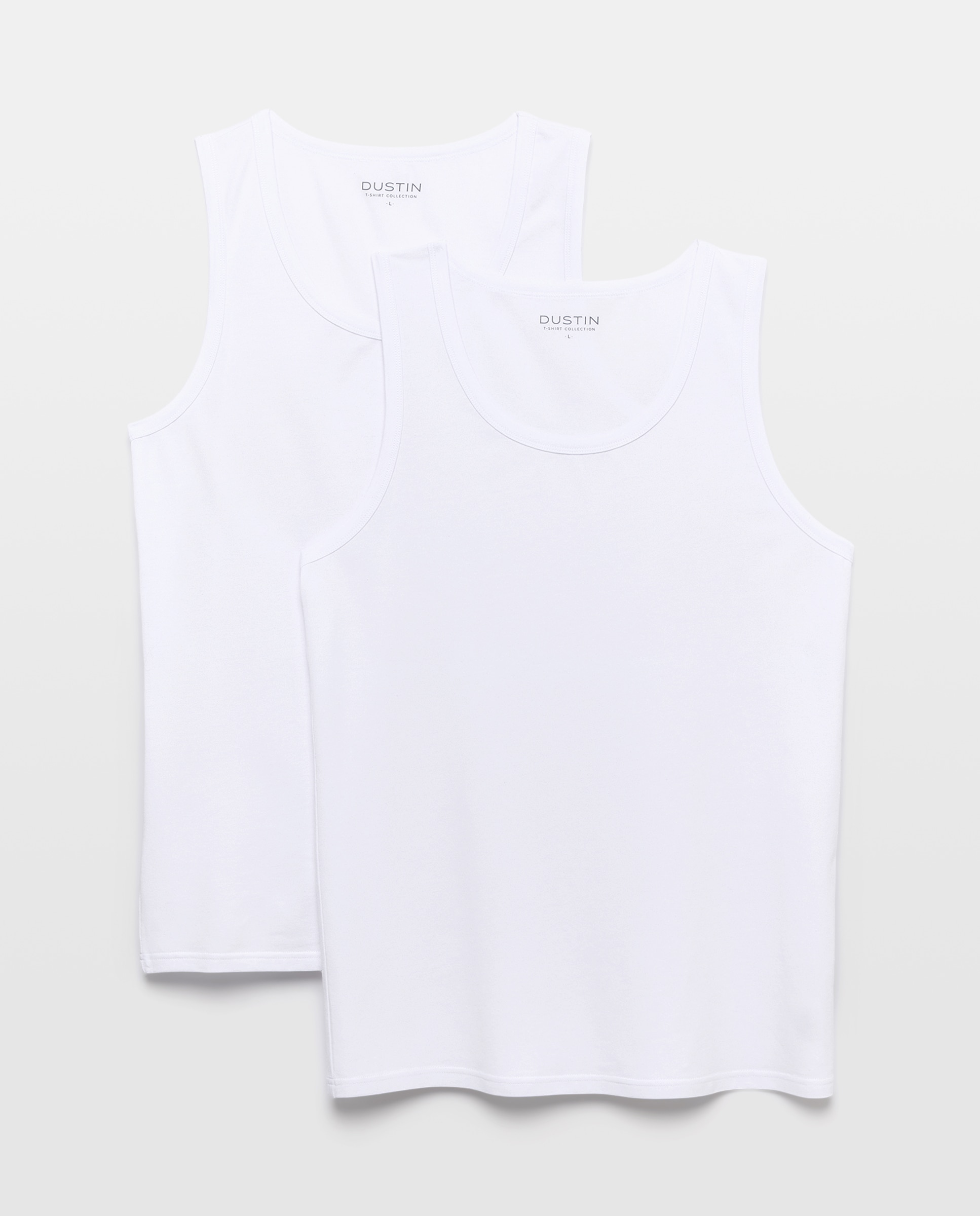 Imagen 1 de Pack de 2 camisetas interiores con tirantes lisas hombre - Dustin - Blanco Blanco