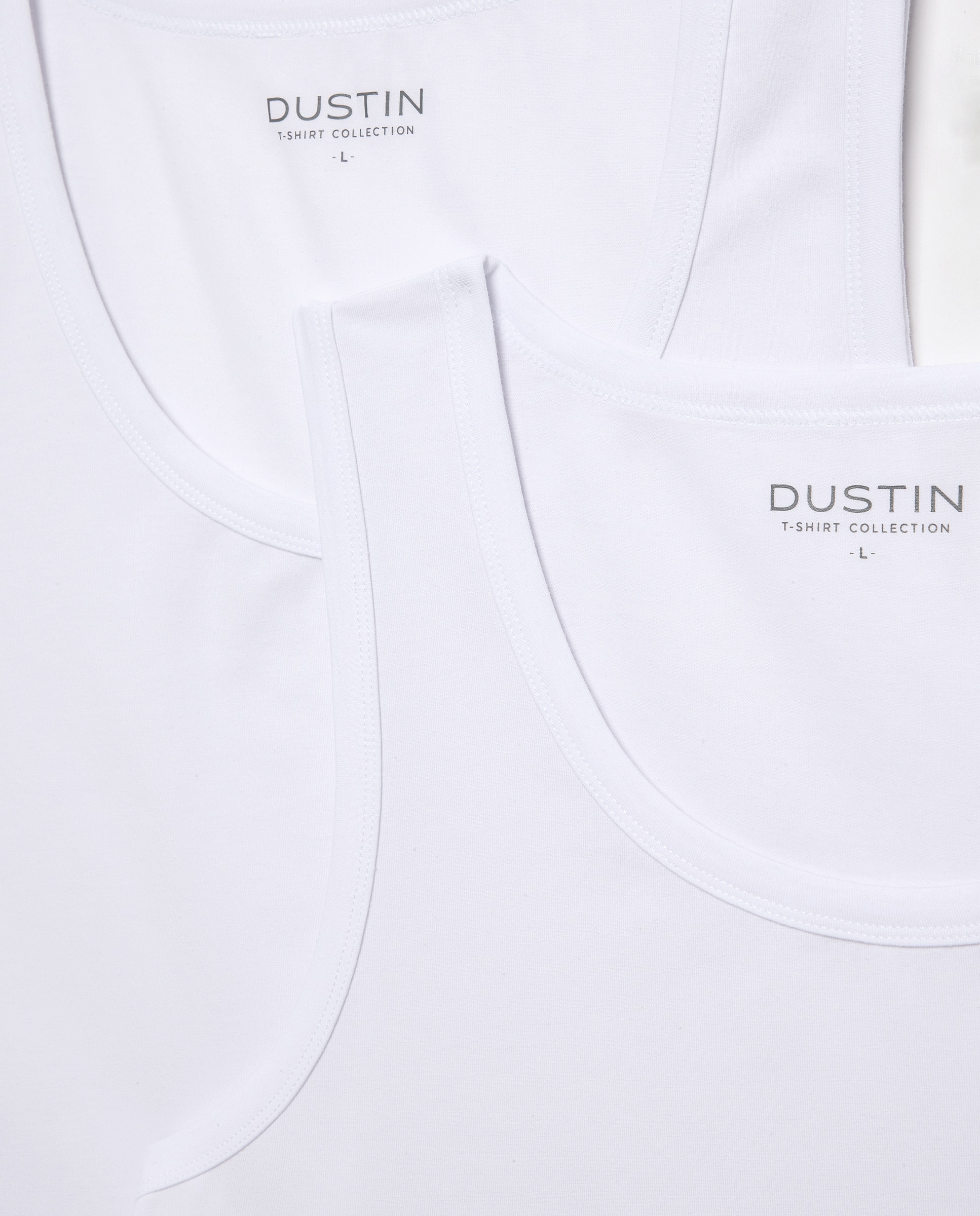 Imagen 3 de Pack de 2 camisetas interiores con tirantes lisas hombre - Dustin - Blanco Blanco