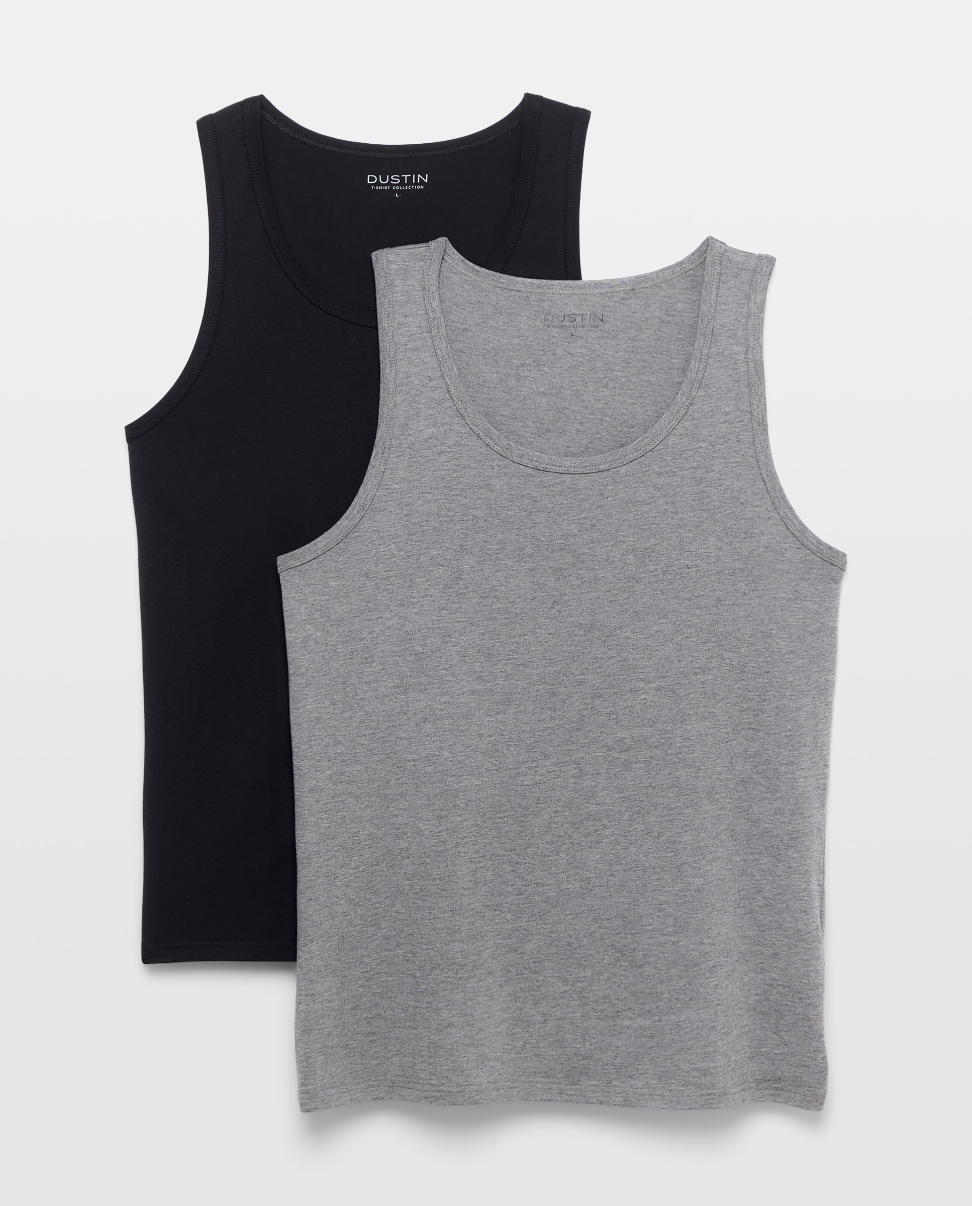 Imagen 1 de Pack de 2 camisetas interiores con tirantes lisas hombre - Dustin - Negro Negro