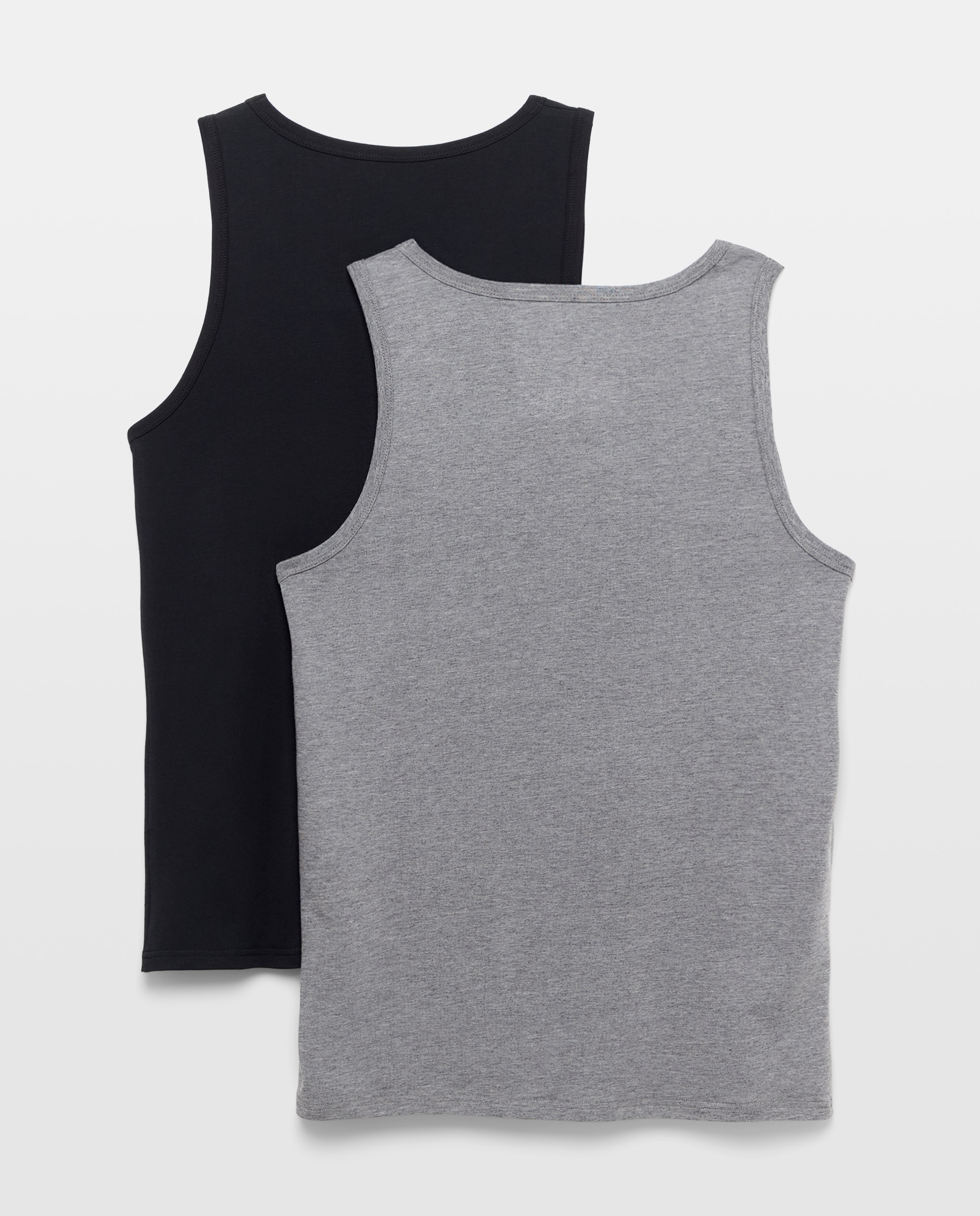 Imagen 2 de Pack de 2 camisetas interiores con tirantes lisas hombre - Dustin - Negro Negro
