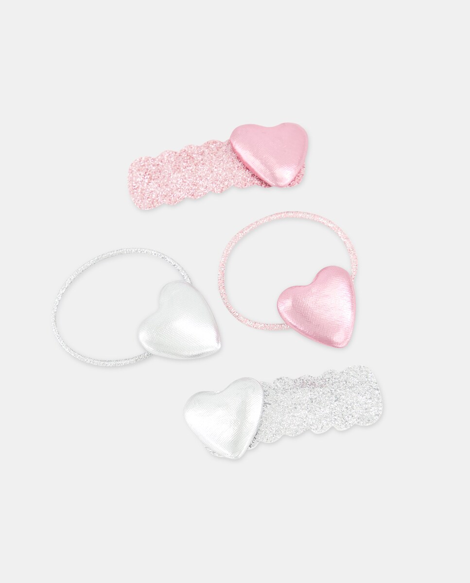 Pack Multiproduto de Acessórios para o Cabelo - Corações - Multicolor Multicolor-2