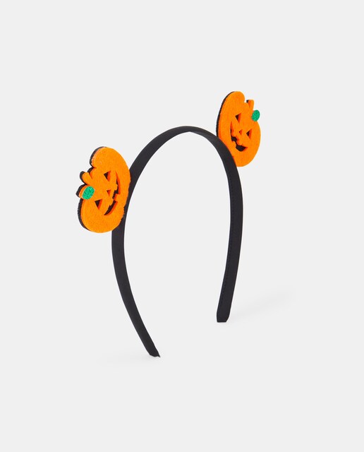 Diadema con calabaza de Halloween de niña