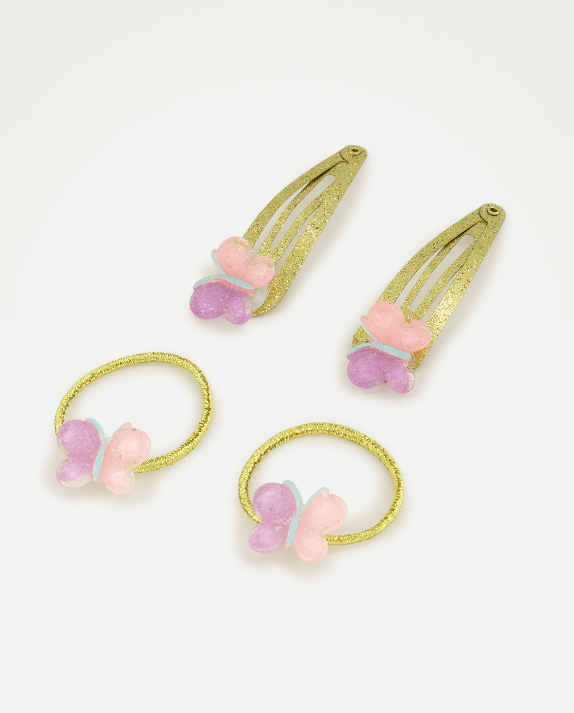 Pack de Gancho e Elástico com Fantasia de Borboletas Multicolor-1