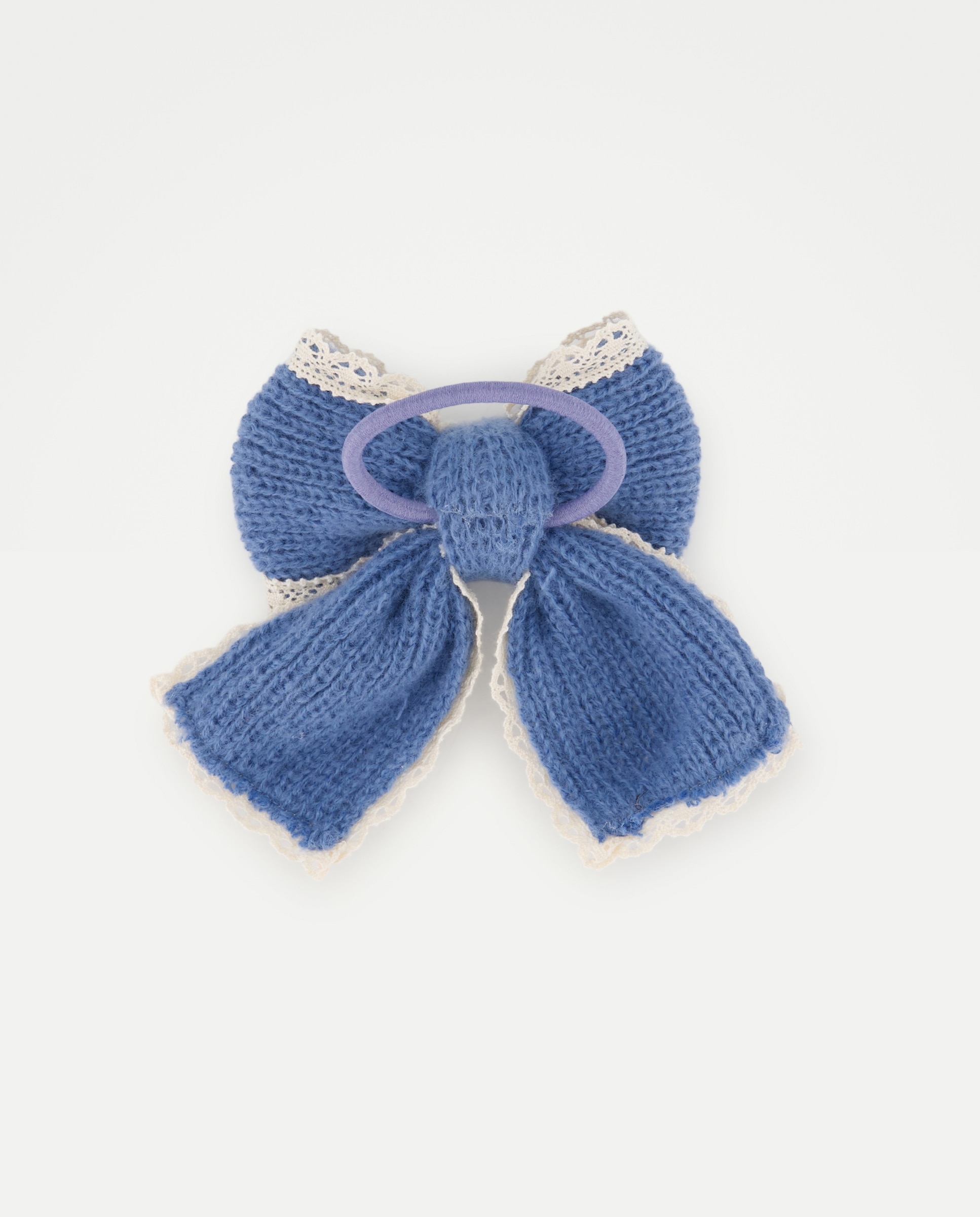 Elástico de Laço com Lã e Renda 400 Azul-2