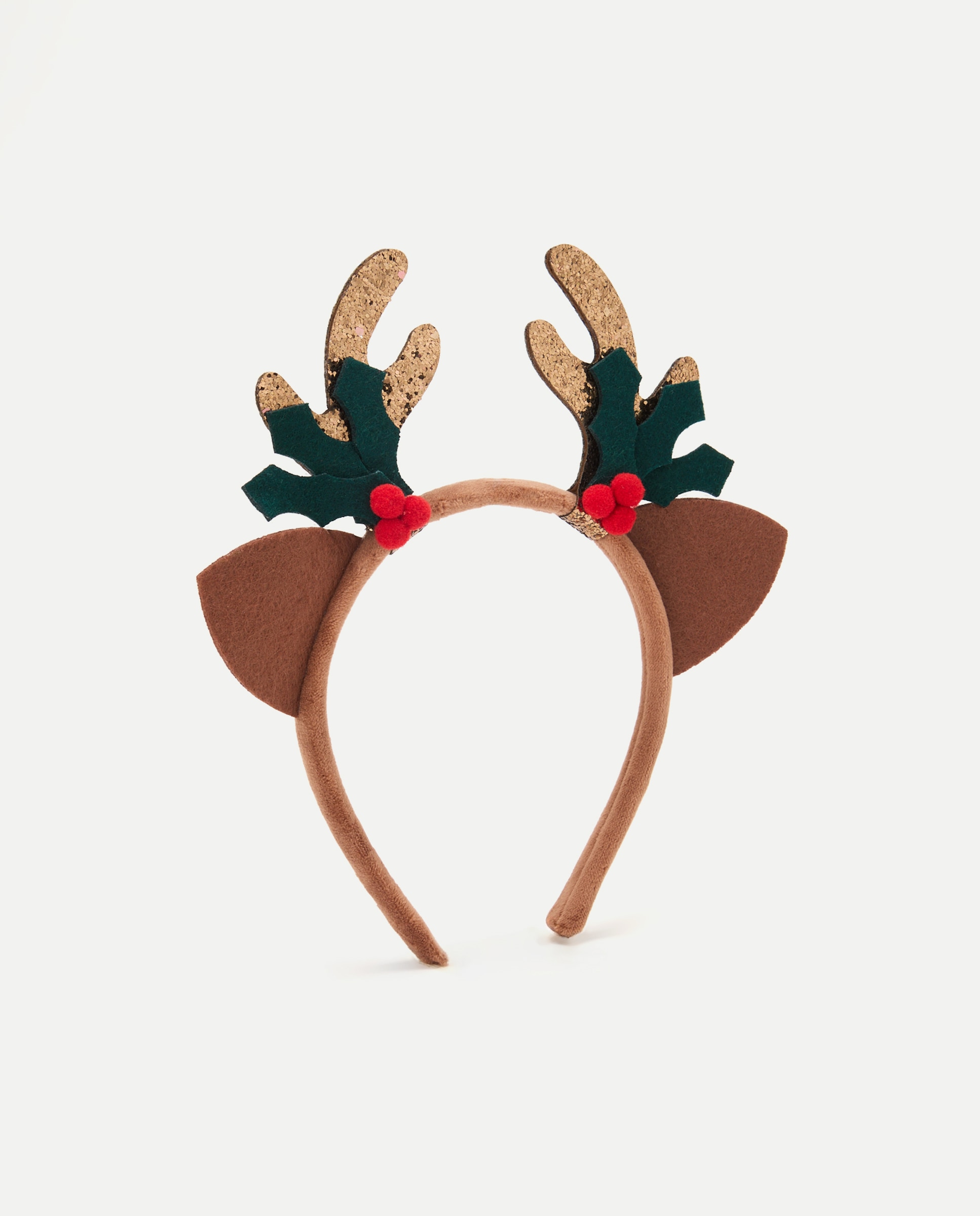 Diadema de Navidad de reno y muérdago de niña - Kids El Corte Inglés - Marrón Marrón-1