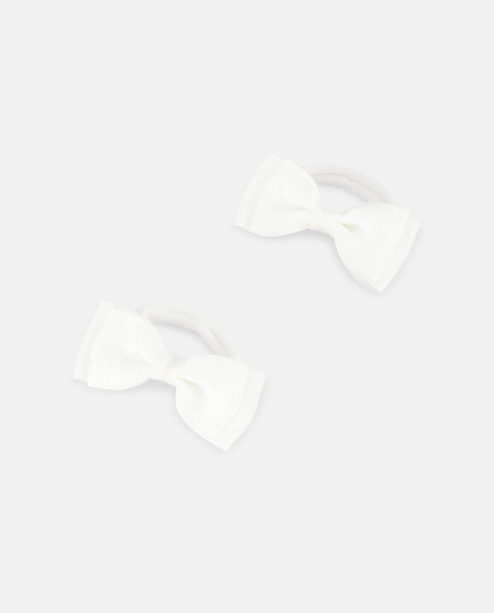 Pack de dos coleteros de niña con lazo de grosgrain - Kids El Corte Inglés - Blanco Blanco-1