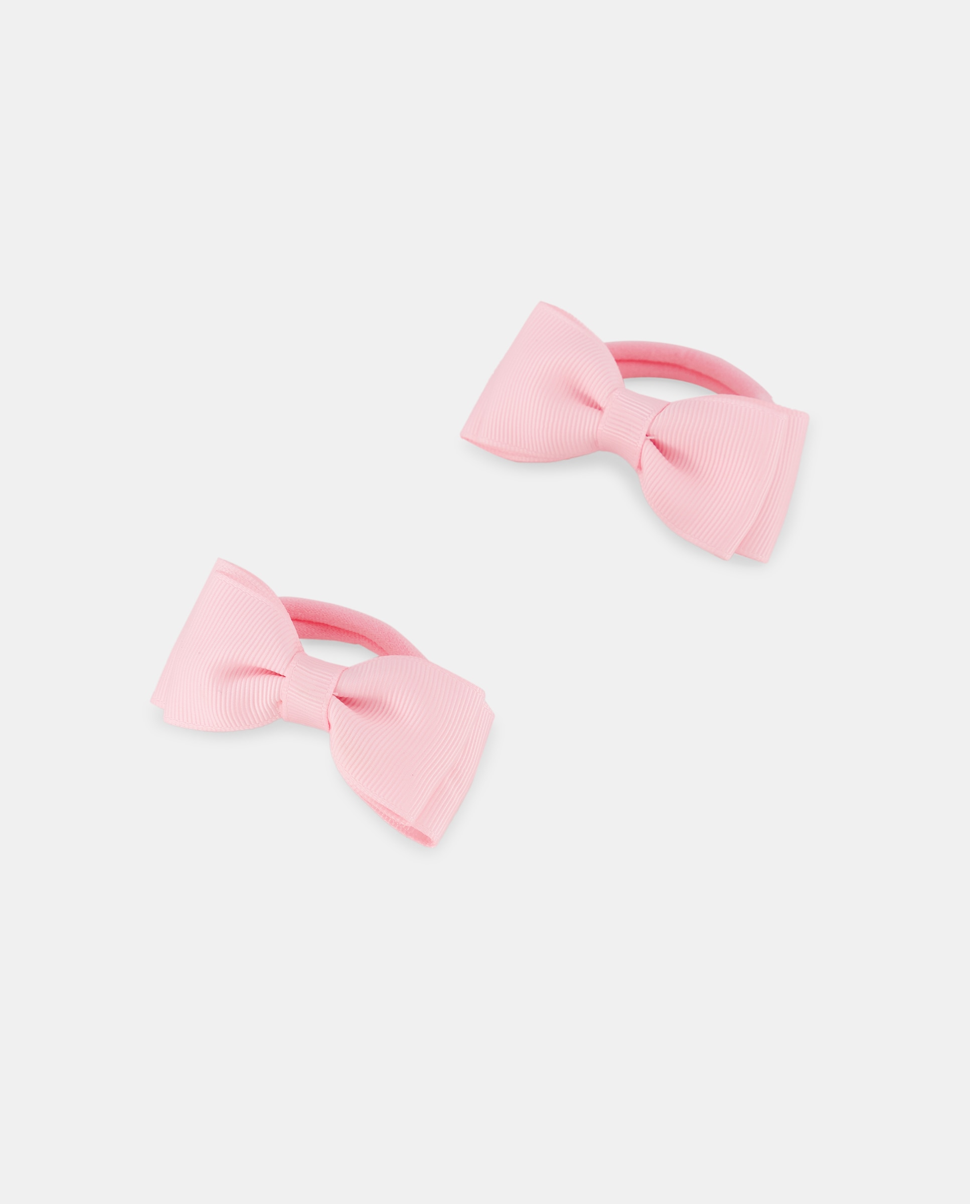 Pack de Dois Elásticos com Laço de Grosgrain Rosa-1