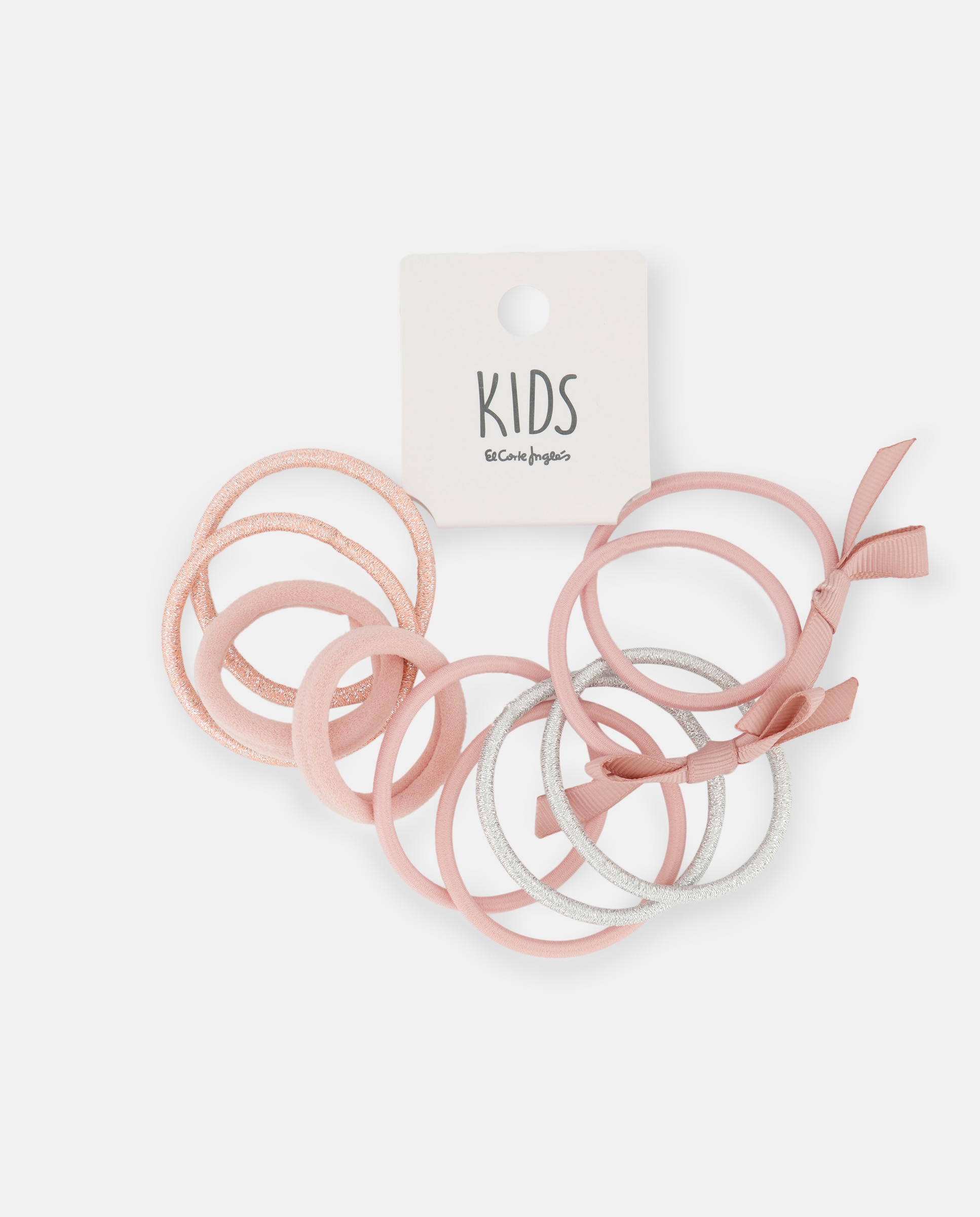 Pack de Elásticos Lisos e Estampados Kids El Corte Inglés Fúcsia-1