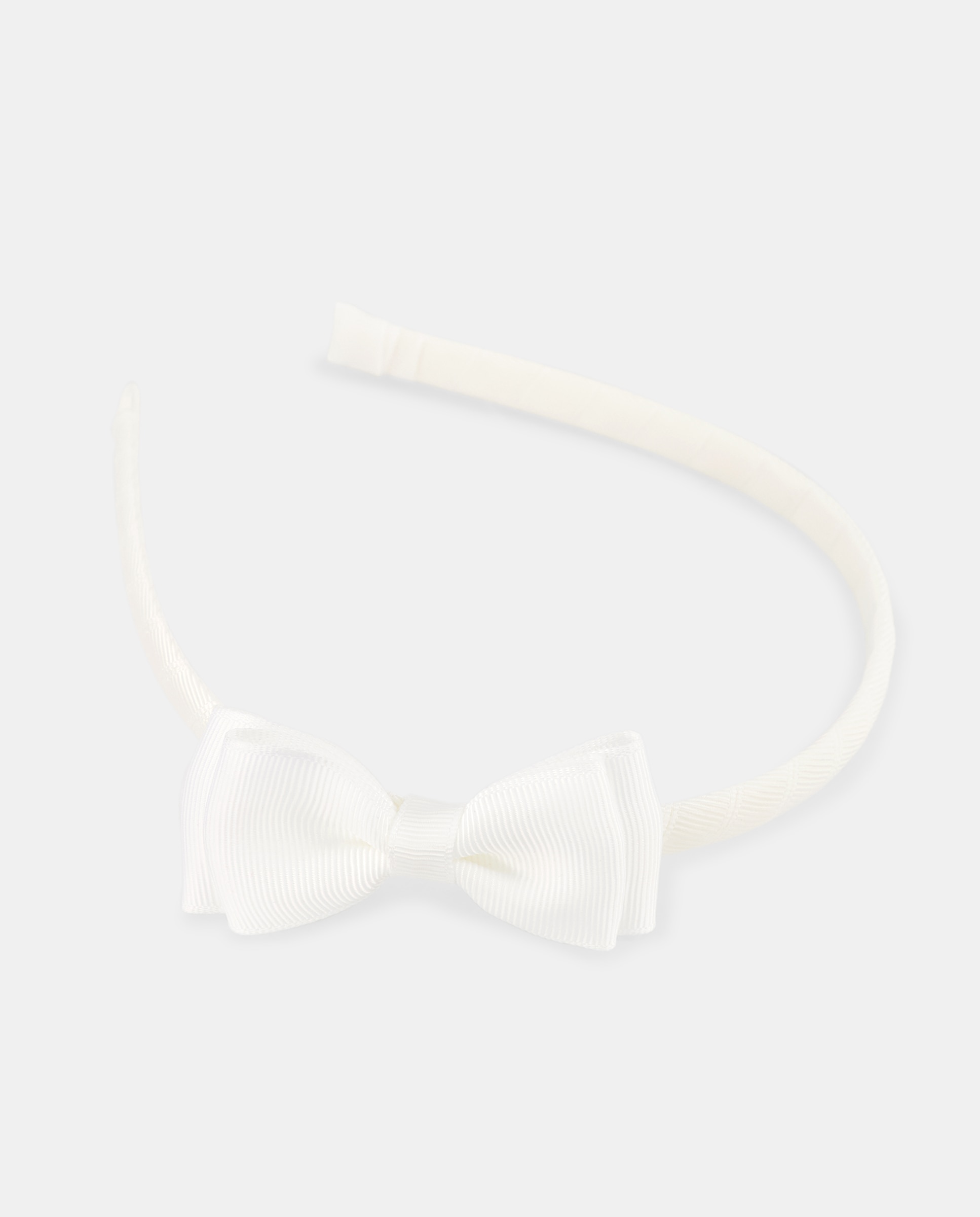 Bandolete com Laço Duplo de Grosgrain Branco-1