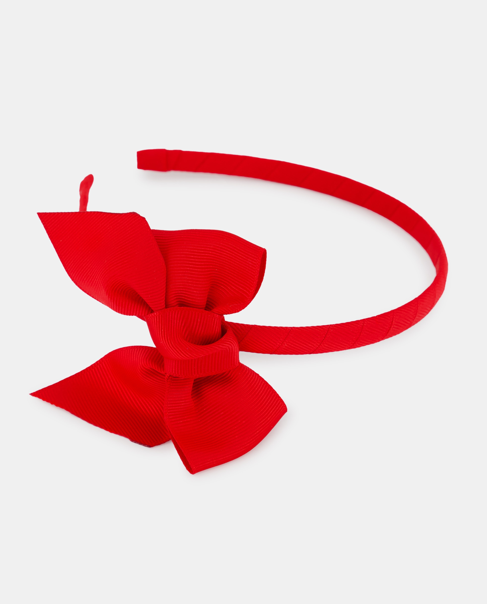 Diadema de niña con lazo de grosgrain - Kids El Corte Inglés - Rojo Rojo-1