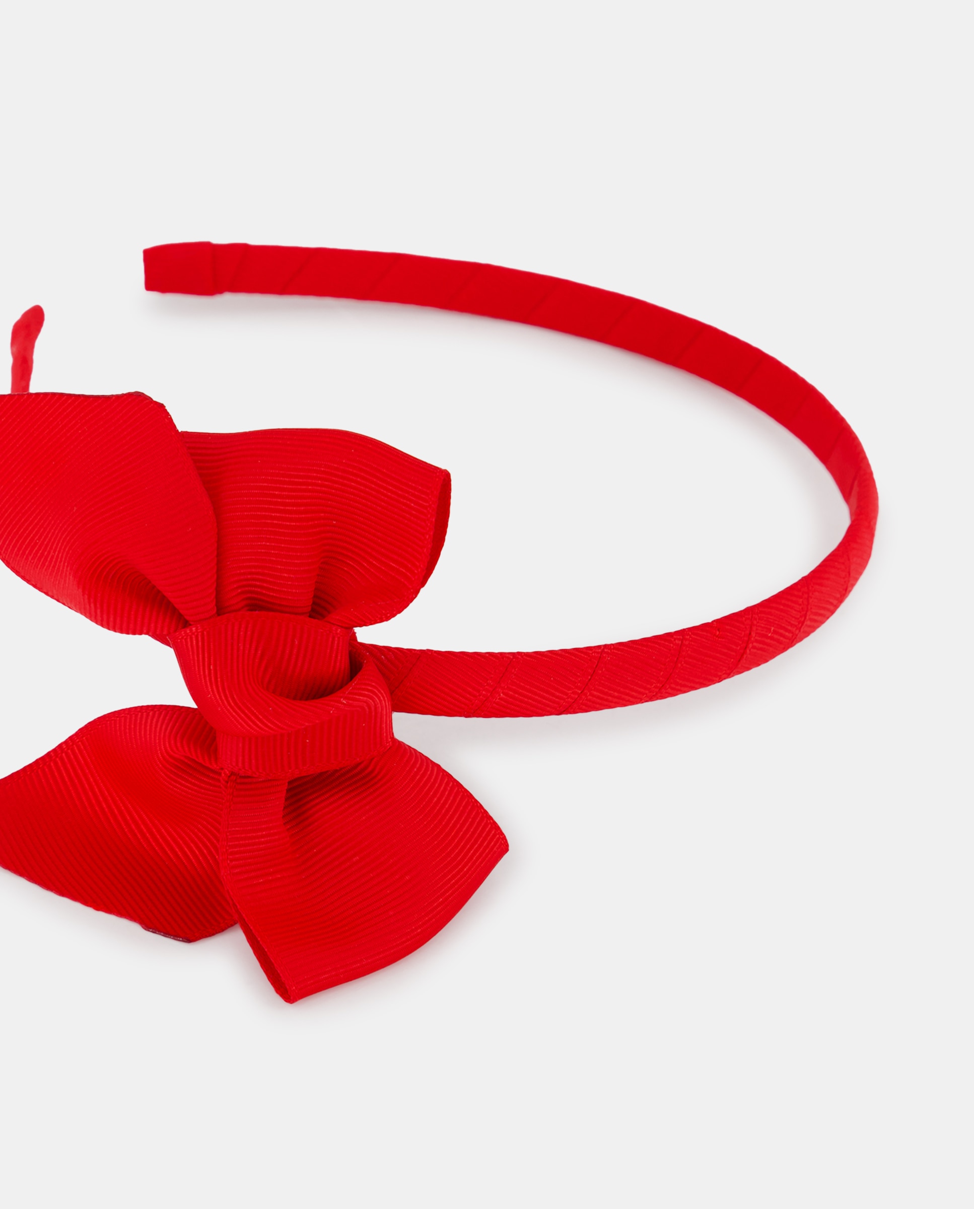 Diadema de niña con lazo de grosgrain - Kids El Corte Inglés - Rojo Rojo-2