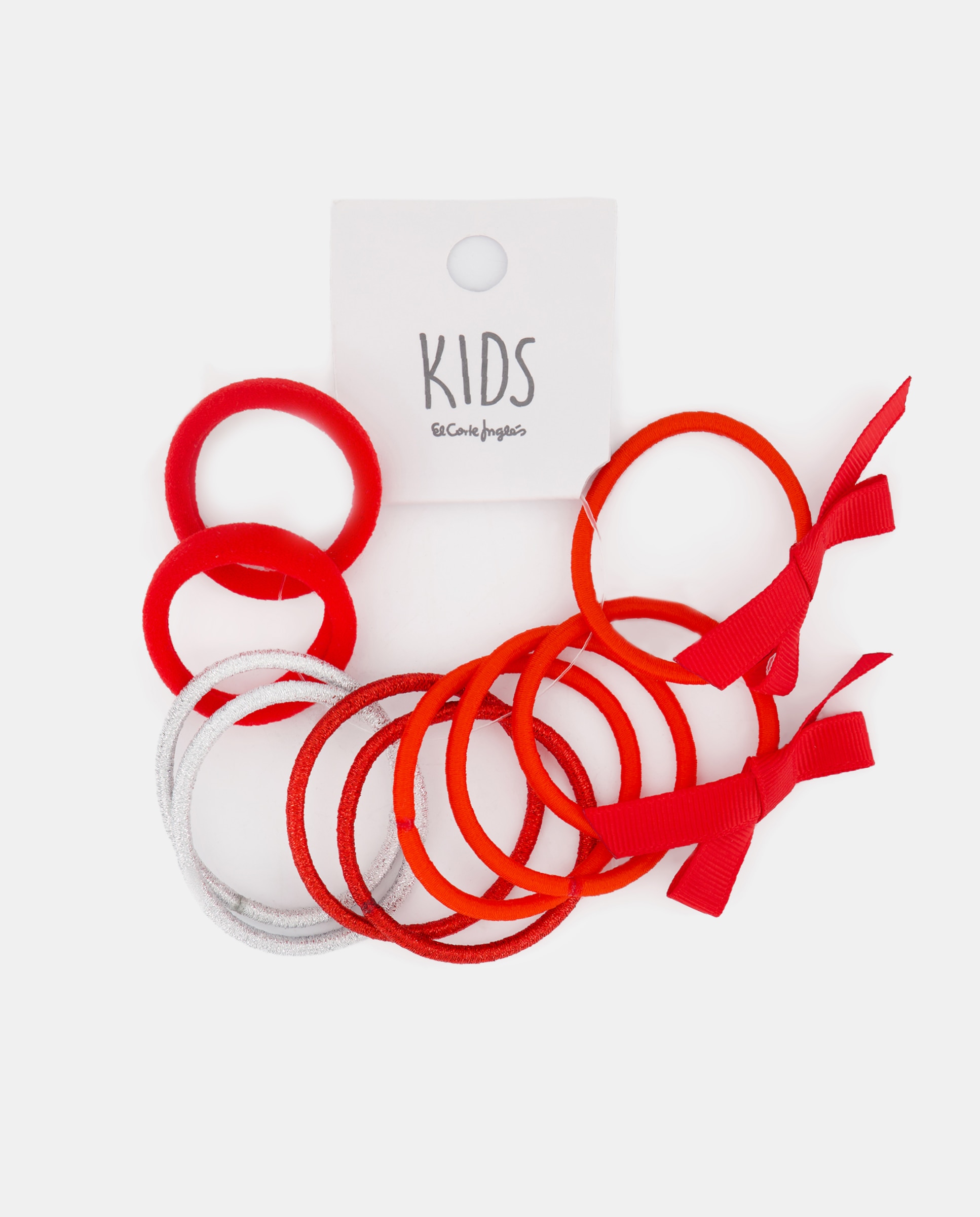 Pack de Elásticos Lisos e Estampados Vermelho-1