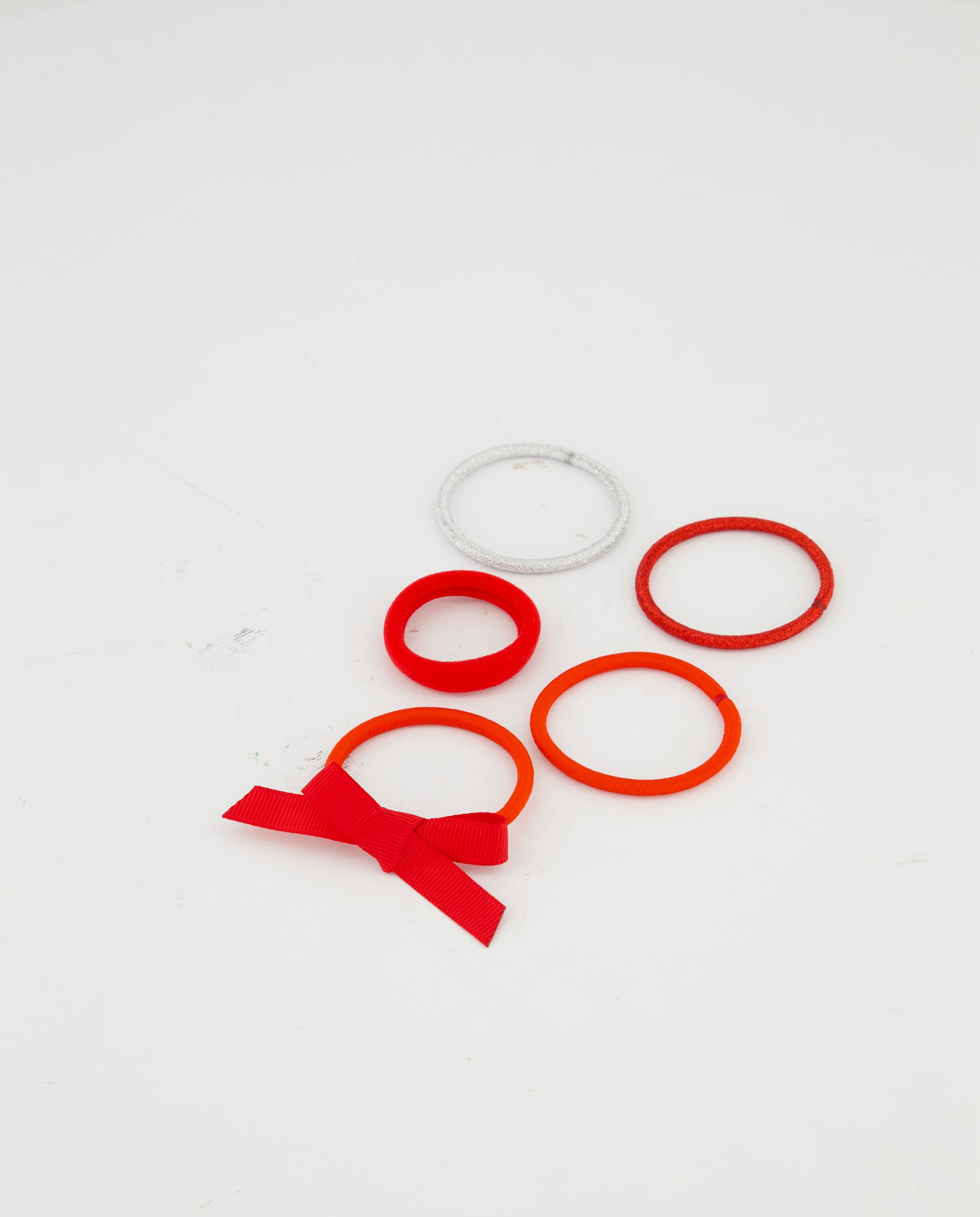 Pack de Elásticos Lisos e Estampados Vermelho-2