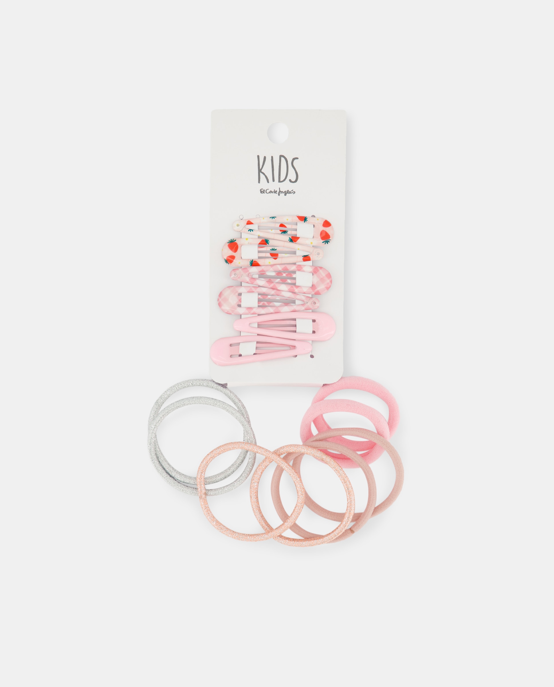 Pack de niña de horquillas y gomas estampados - Kids El Corte Inglés - Rosa Rosa-1
