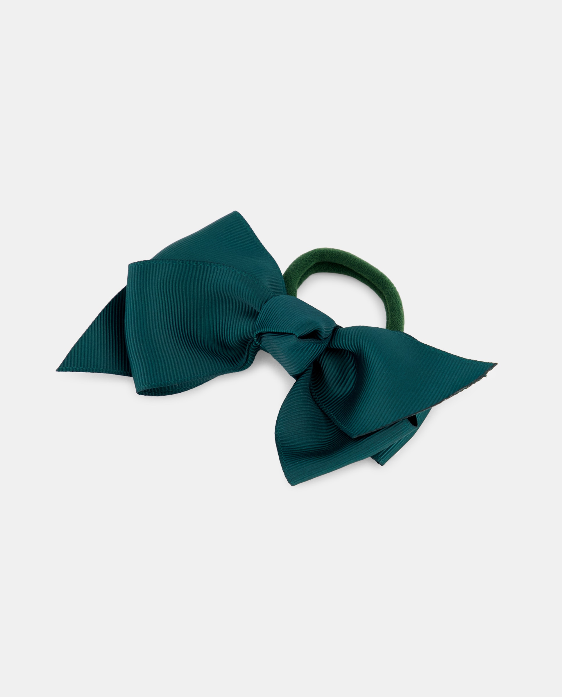 Coletero de niña con lazo de grosgrain - Kids El Corte Inglés - Verde oscuro Verde oscuro-1
