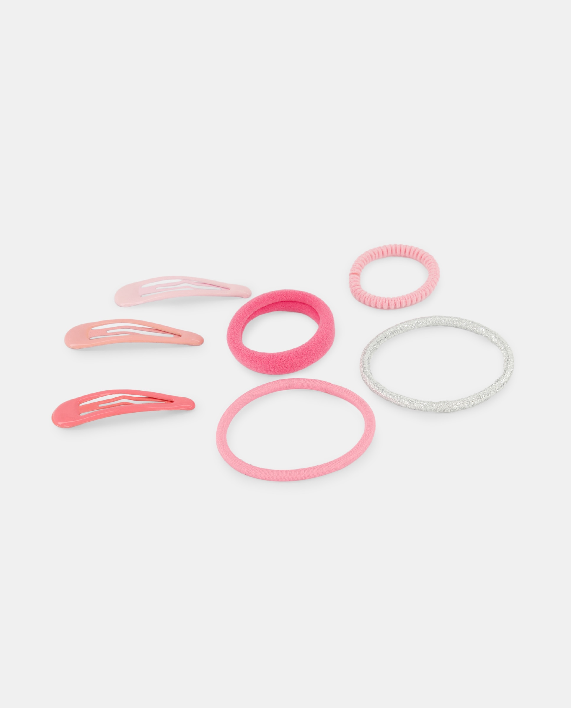 Pack de Ganchos e Elásticos Estampados Kids El Corte Inglés Rosa-2