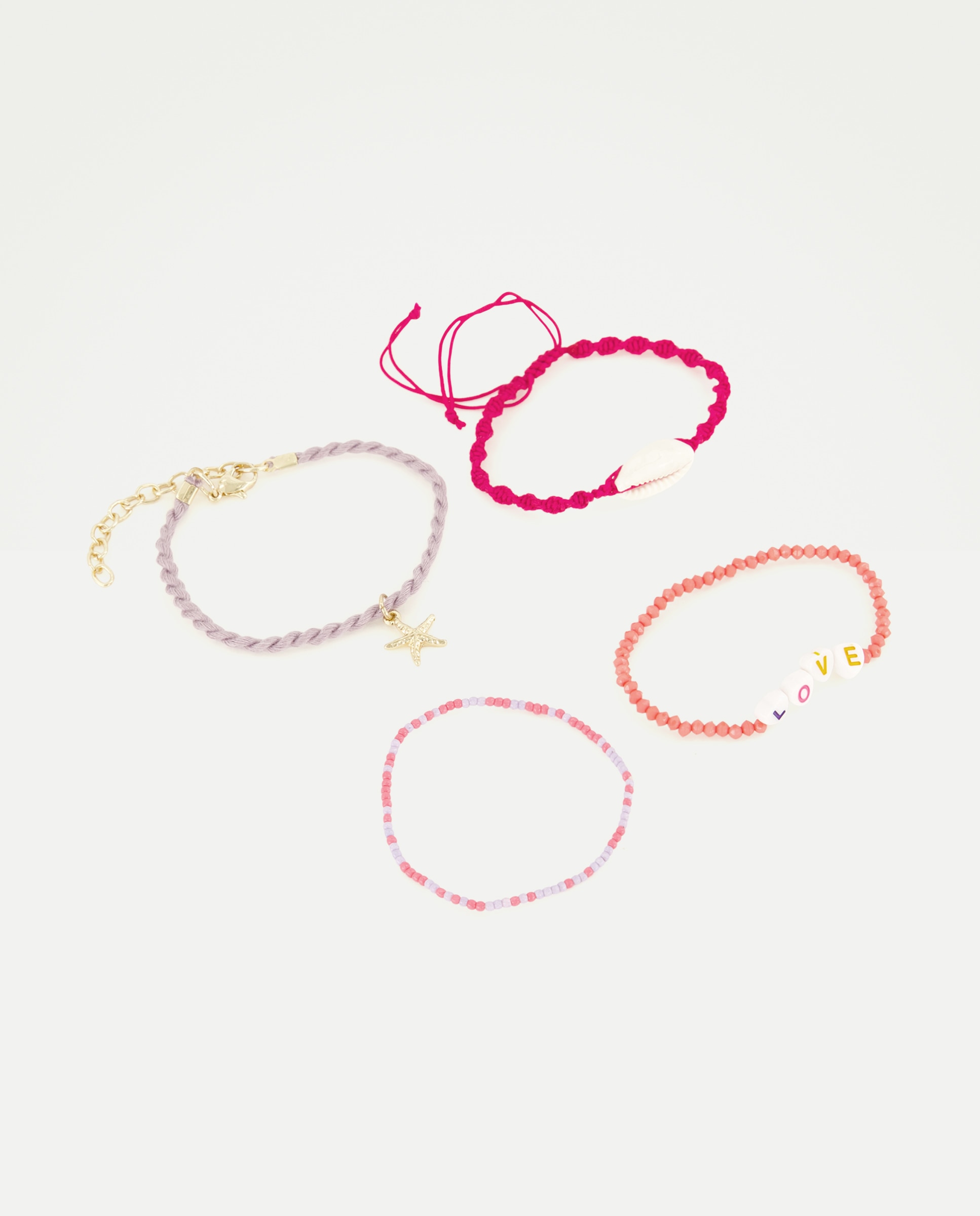 Conjunto de Pulseiras com Contas Multicolor-2