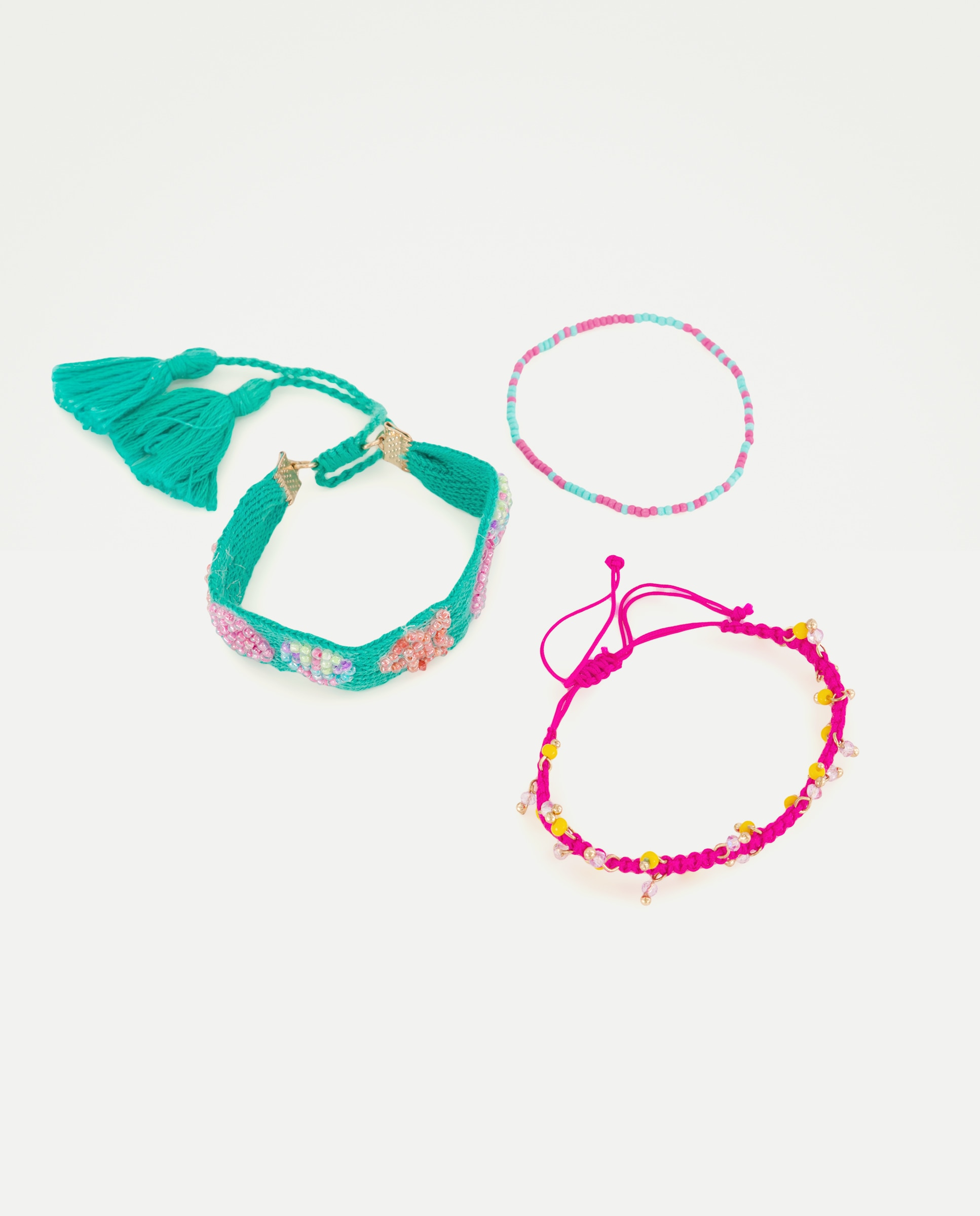 Conjunto de Pulseiras com Contas Multicolor-2