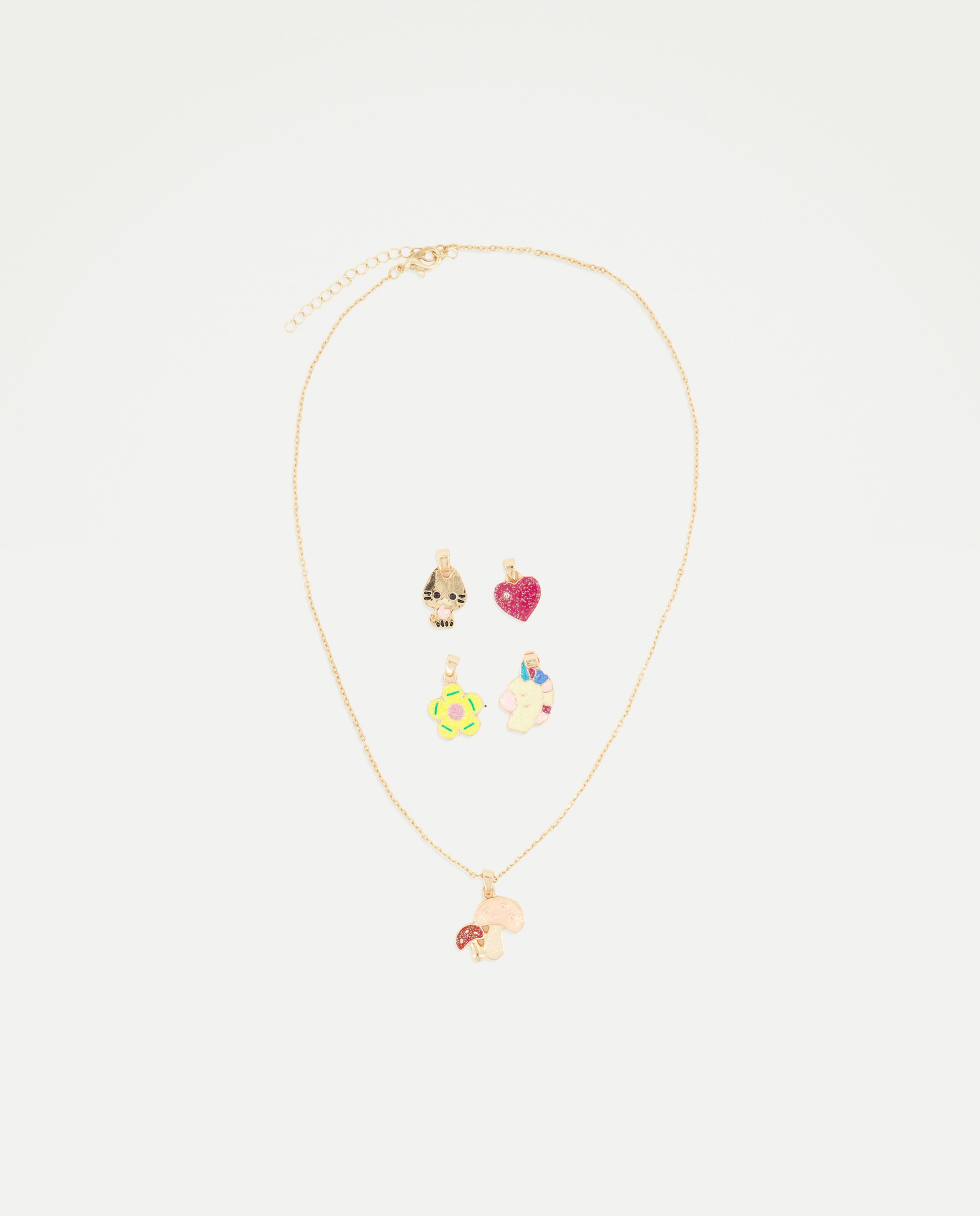 Conjunto de Colar com Várias Contas Multicolor-2