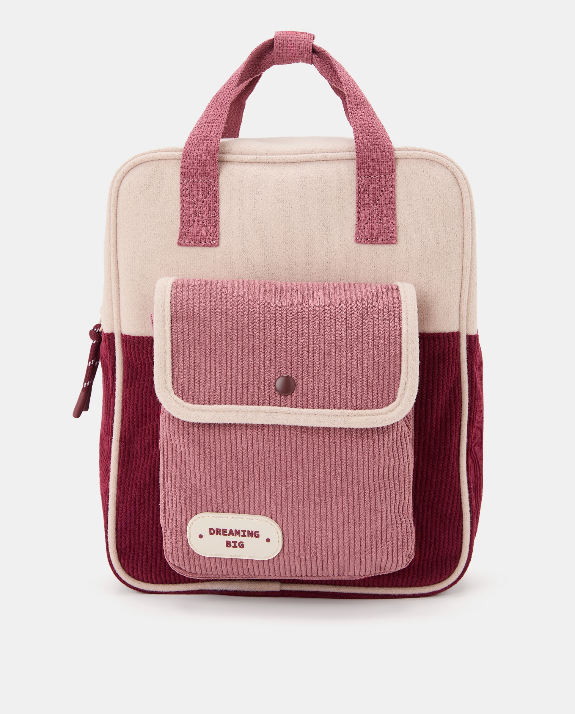 Mochila Lisa com Color Block 200 Rosa-1
