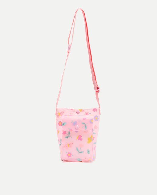 Bolso portabotellas fantasía flores de niña