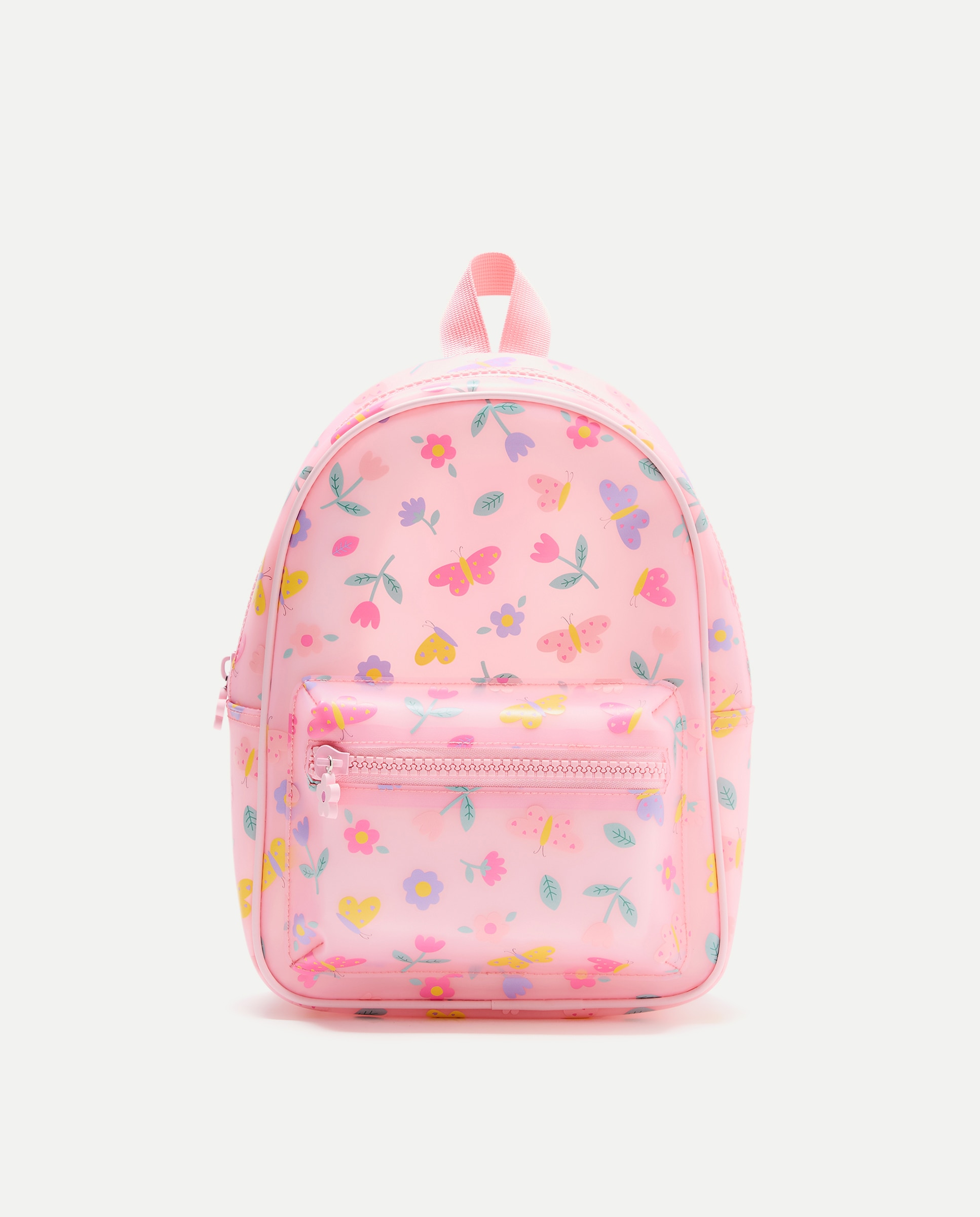 Mala Tipo Mochila com Fantasia Floral Multicolor-1