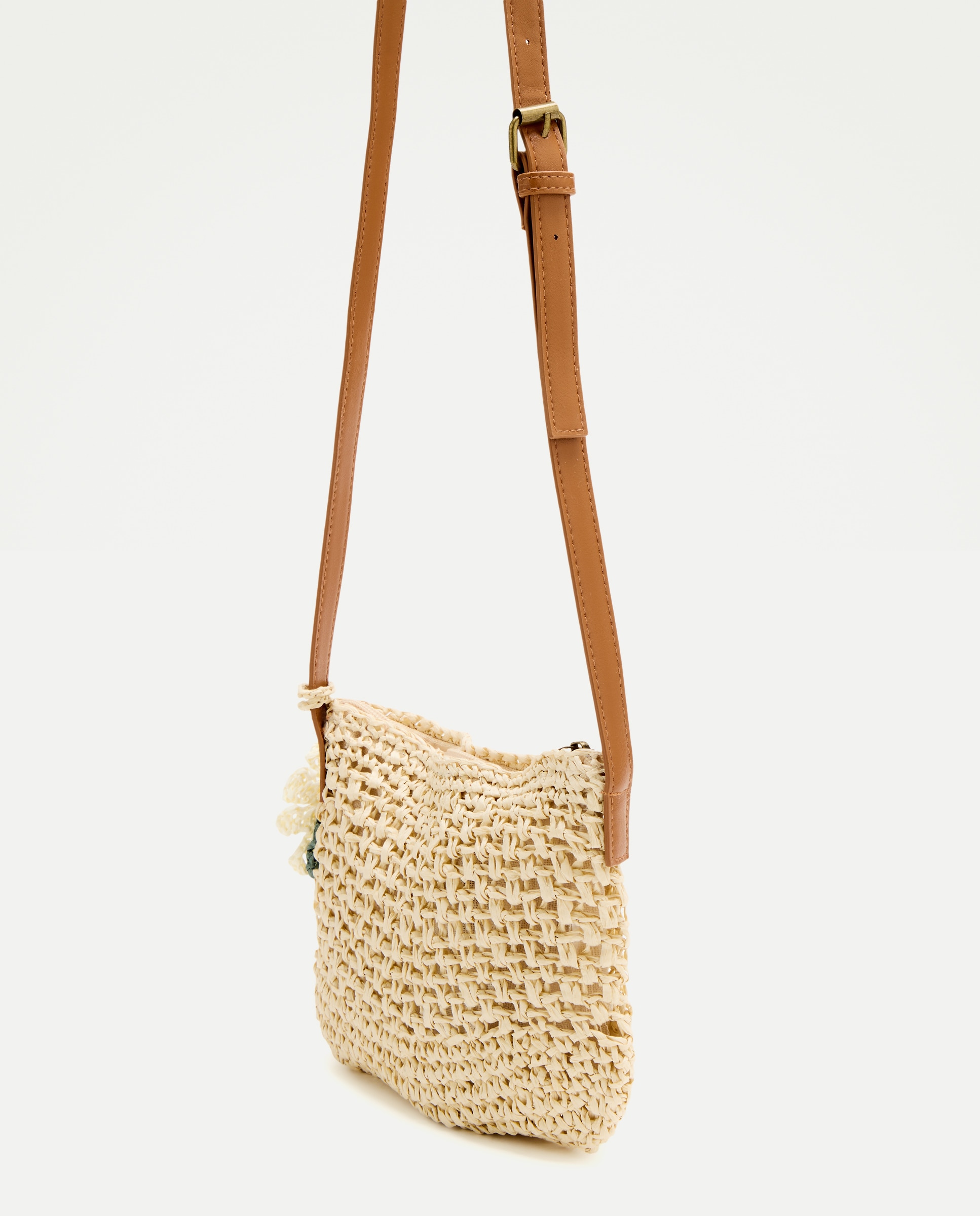 Mala a Tiracolo com Fantasia Bege-3