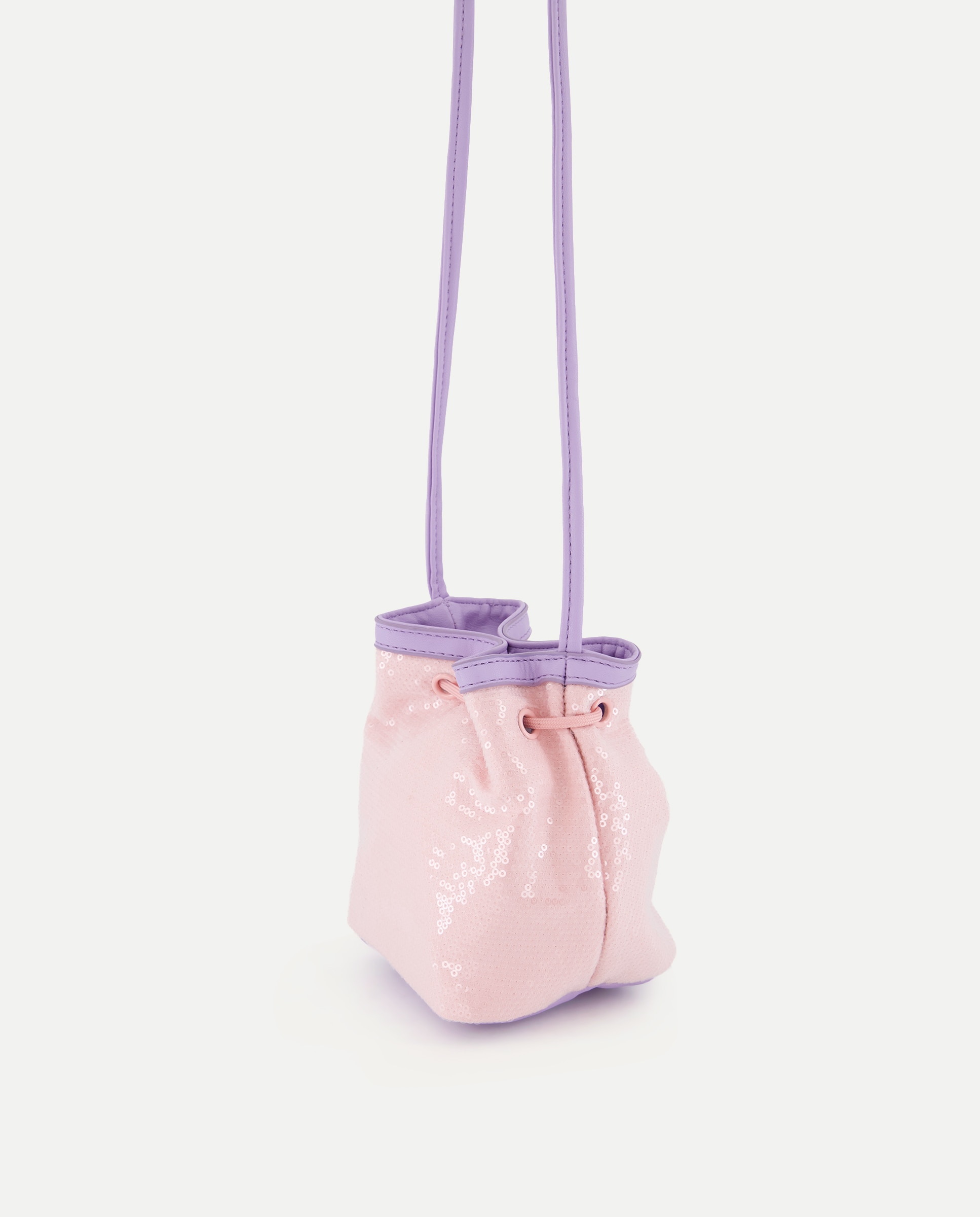Mala Tipo Saco com Fantasia de Lantejoulas Kids El Corte Inglés Rosa-claro-3