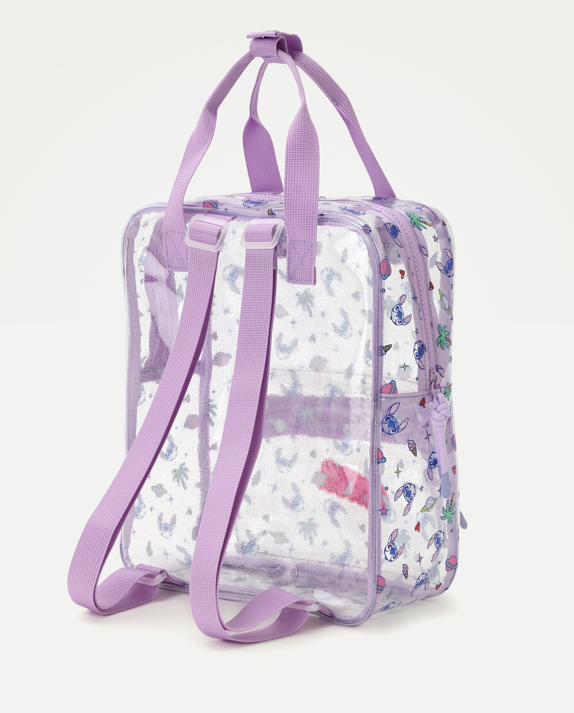 Mochila Transparente com Glitter Stitch Kids El Corte Inglés Multicolor-2