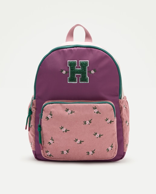Mochila pana flores bordadas de niña